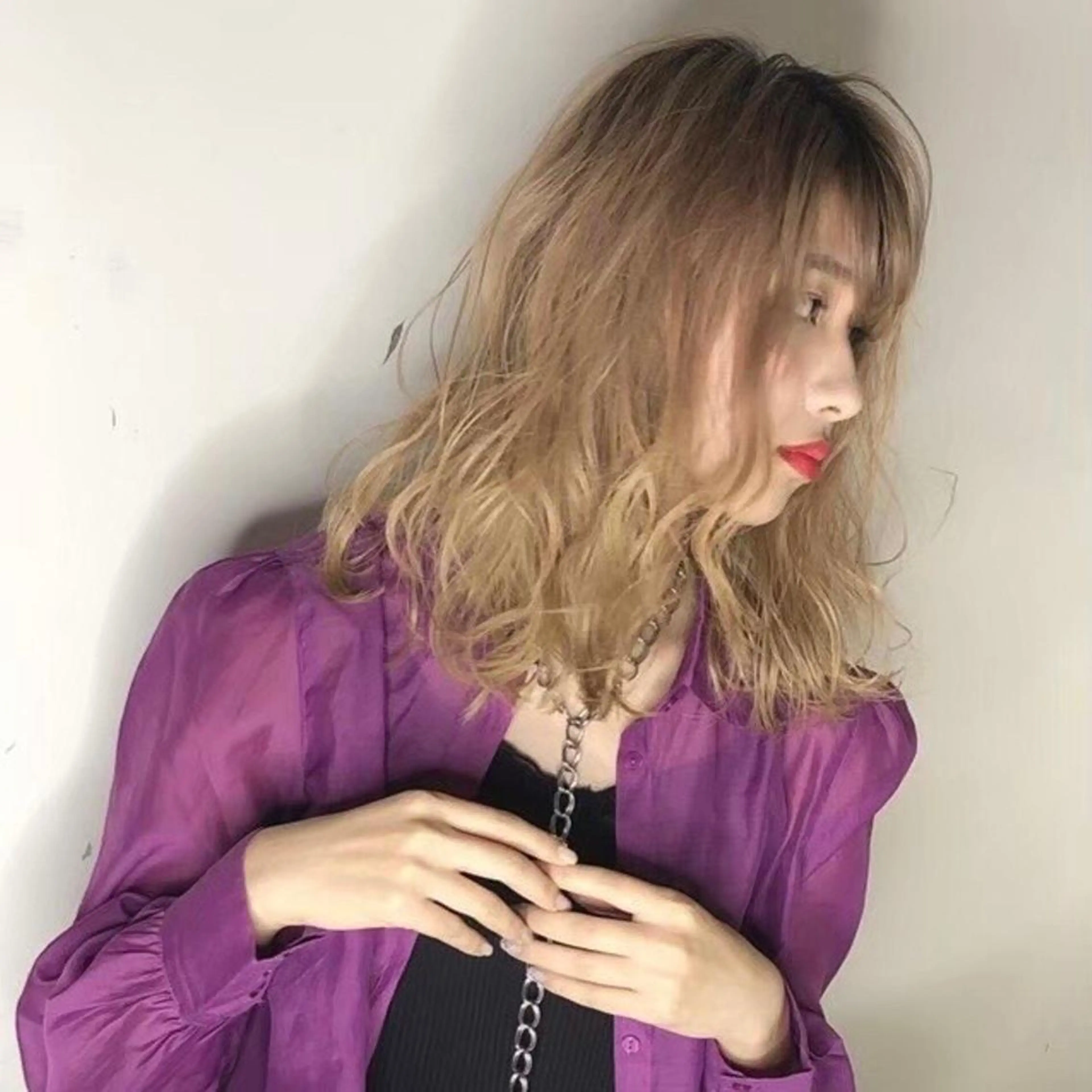 ミディアム パーマ 髪質改善・白髪ぼかし /お悩み対応カラーのヘアスタイル