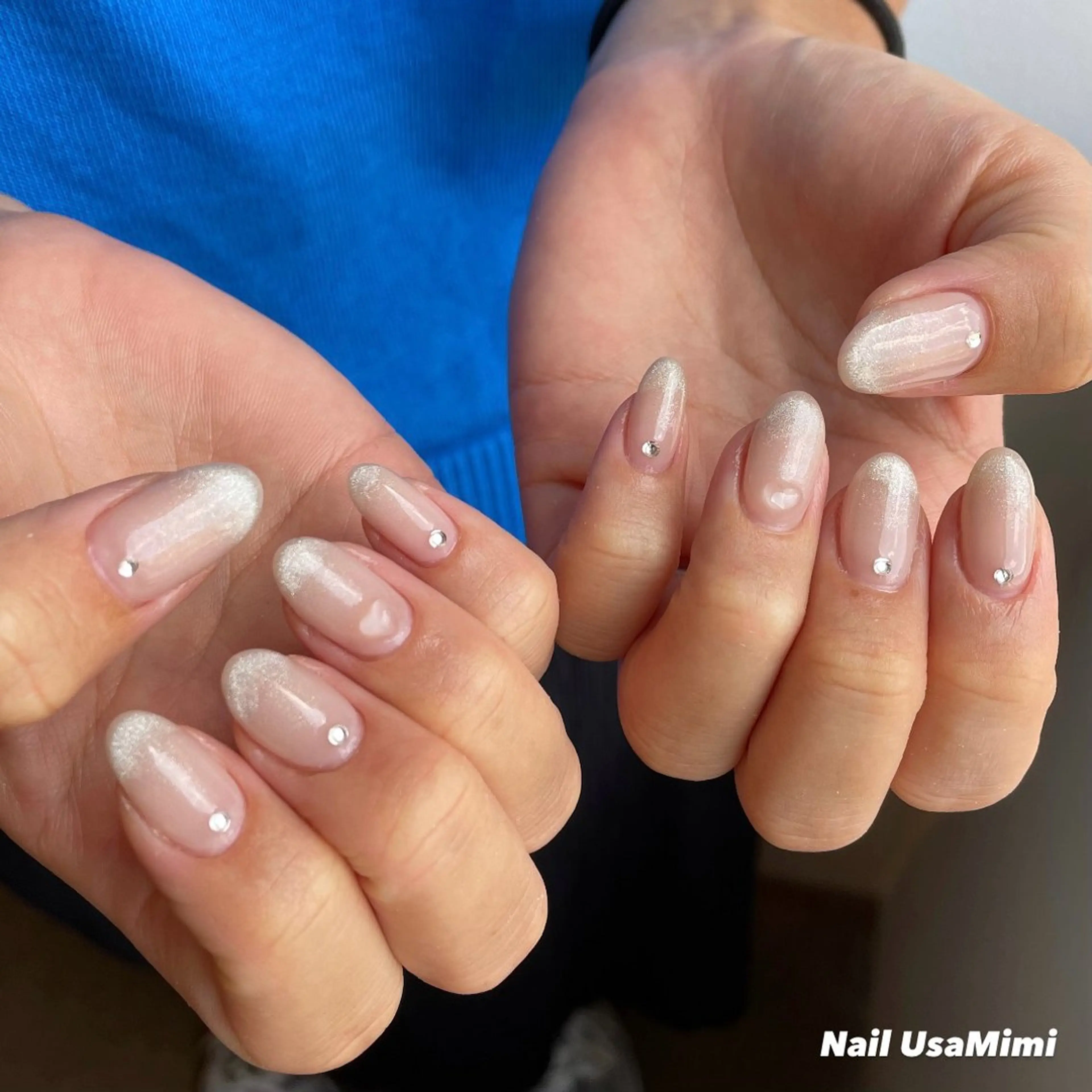 ネイル フレンチネイル マグネットネイル マグネットフレンチ NAIL DOT STUDIO堺筋本町のネイルデザイン