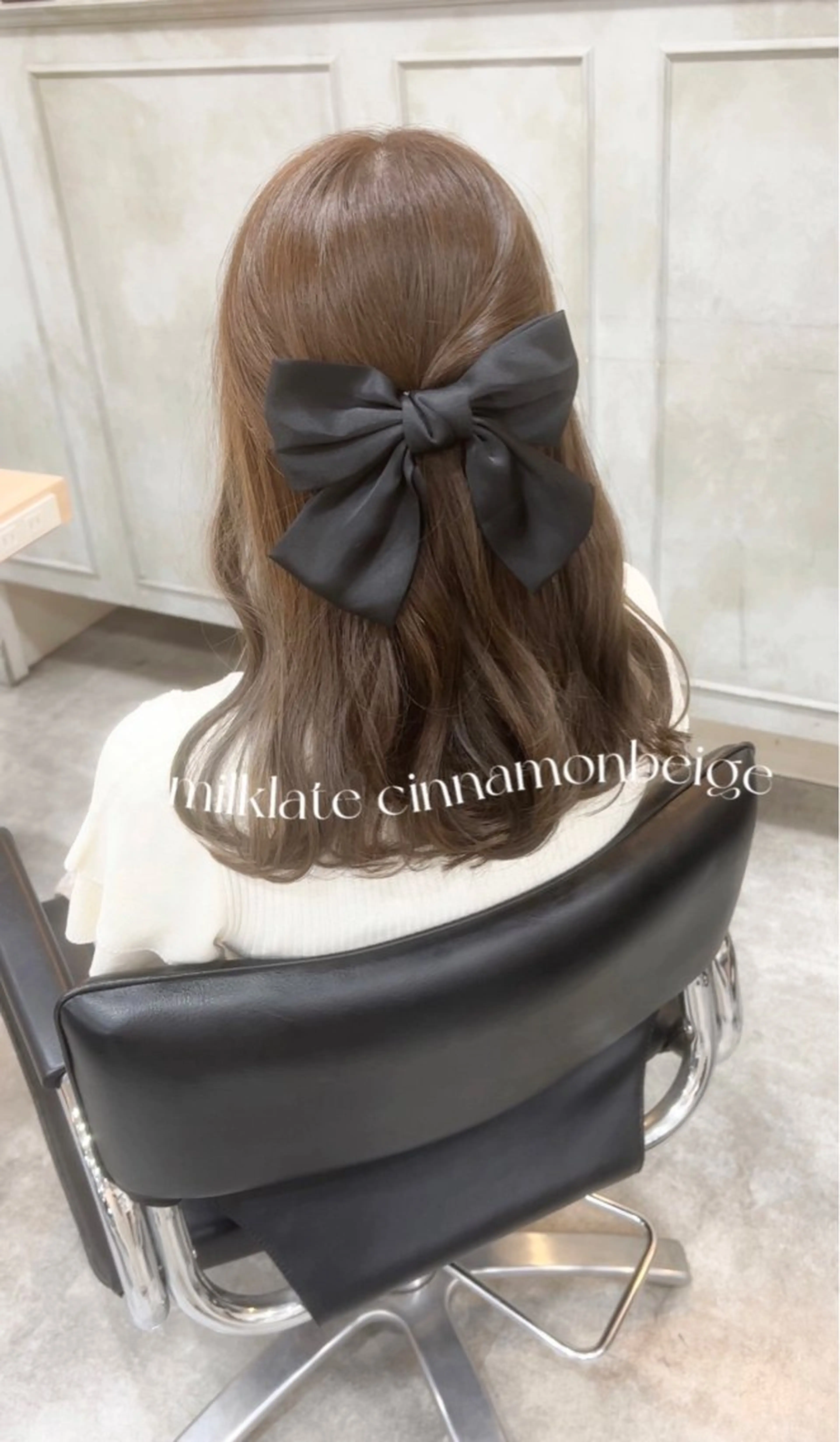 ミディアム カラー misaki🎀 まろみ透け感カラーのヘアスタイル