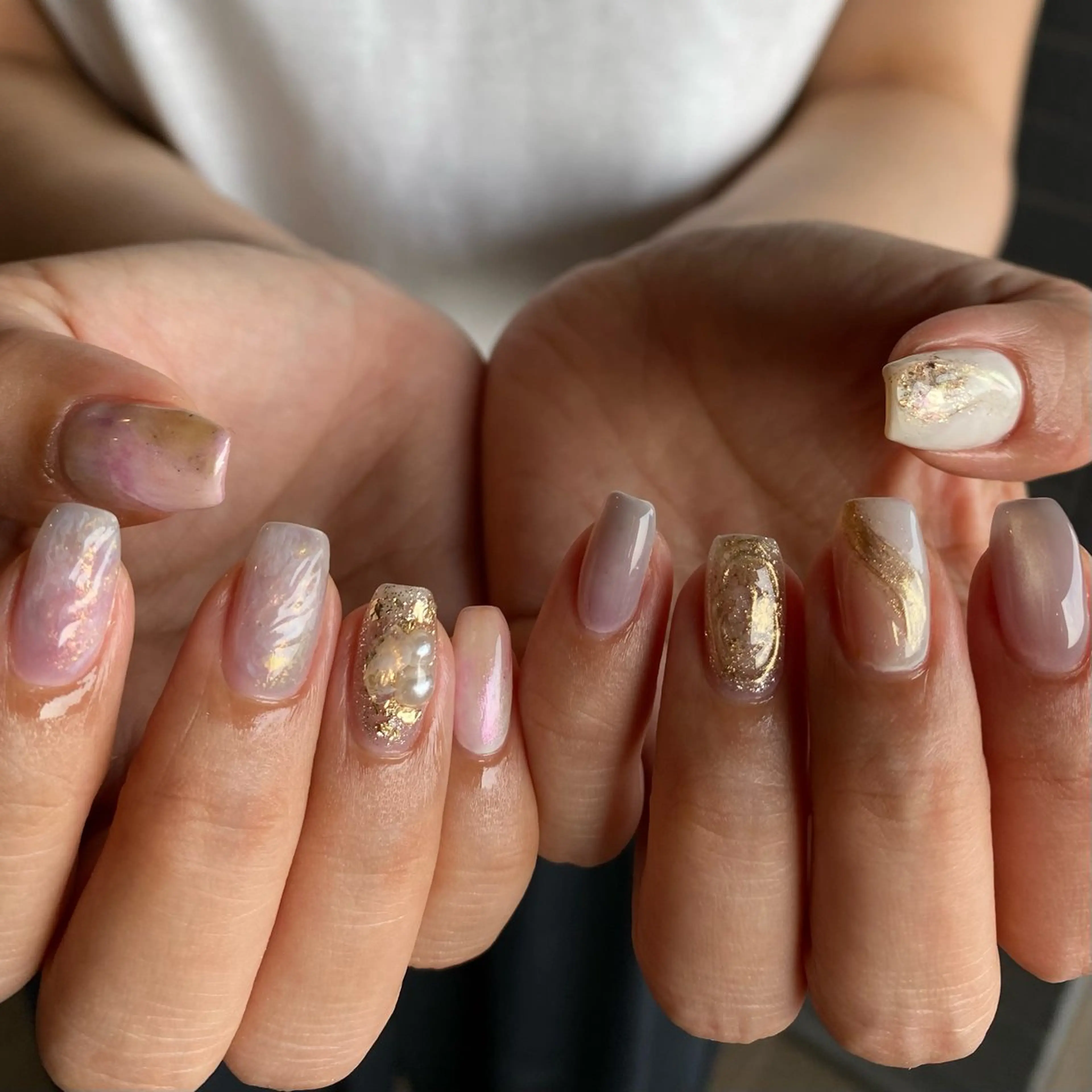 ネイル マグネットネイル ニュアンスネイル ハンドネイル amuse ニュアンス/個性派のネイルデザイン