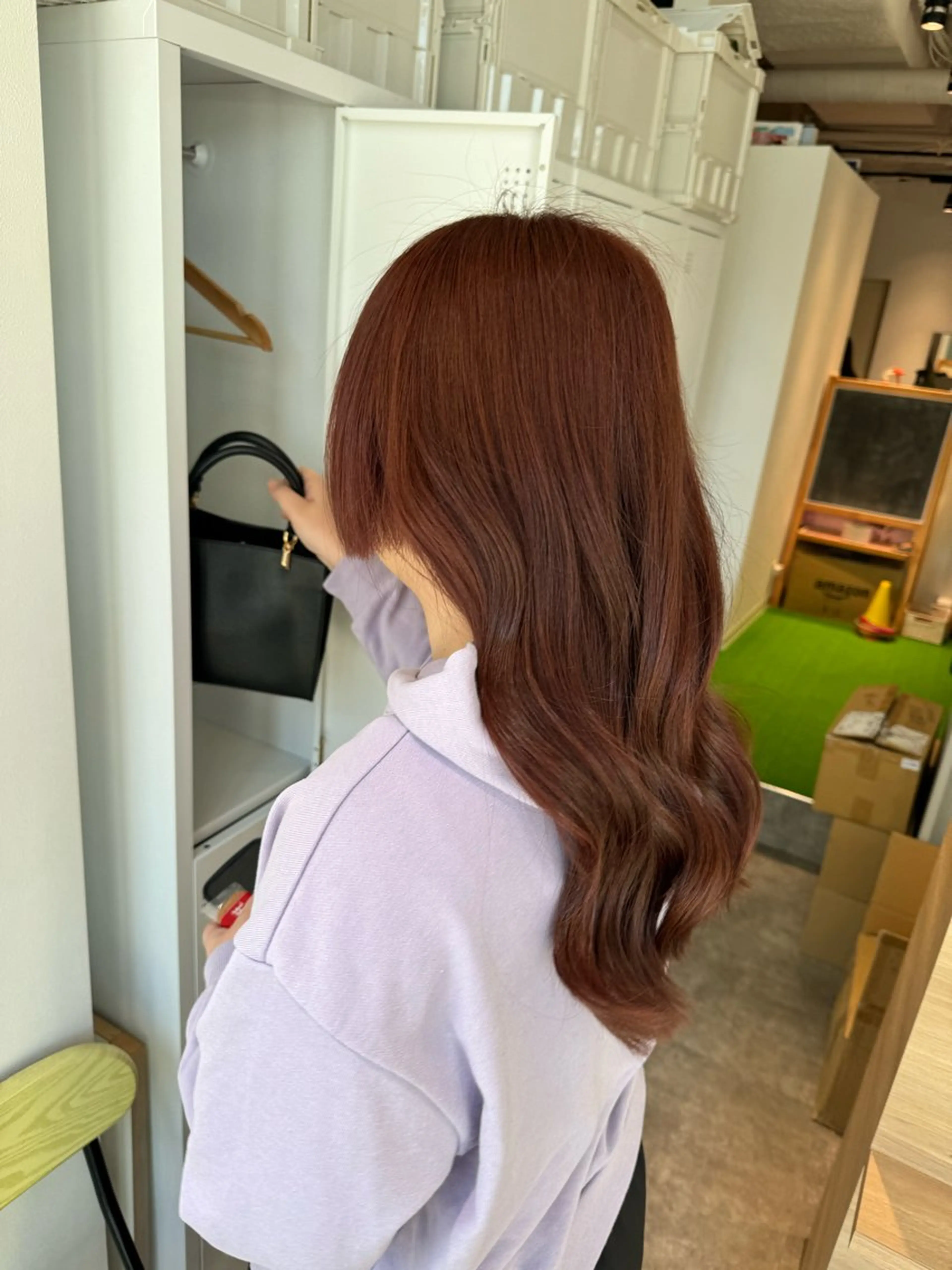 ロング カラー ベージュカラー ブリーチ ダブルカラー ブリーチなしカラー ピンクカラー カット ヘアカラー オスズ 🎀´-のヘアスタイル
