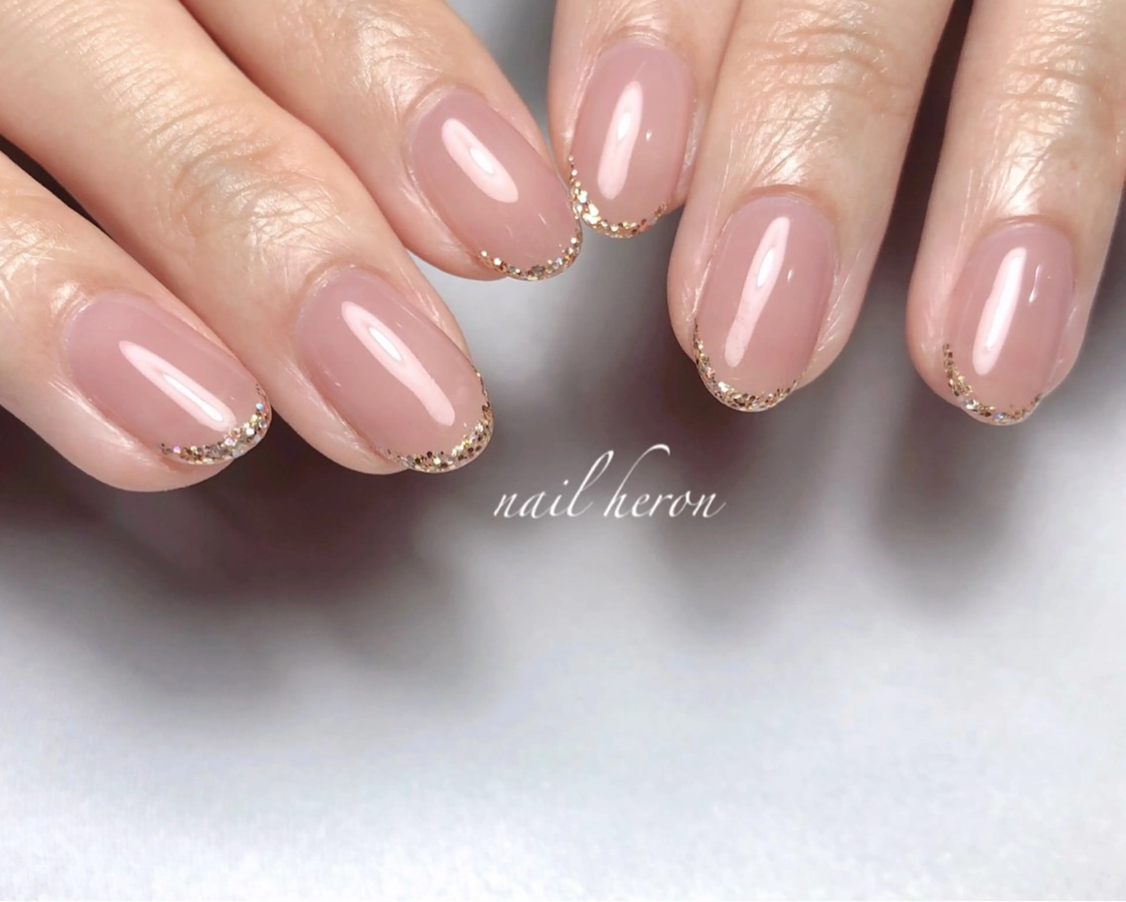 ネイル ラメ(グリッター) ハンドネイル saki_ nail heronのネイルデザイン