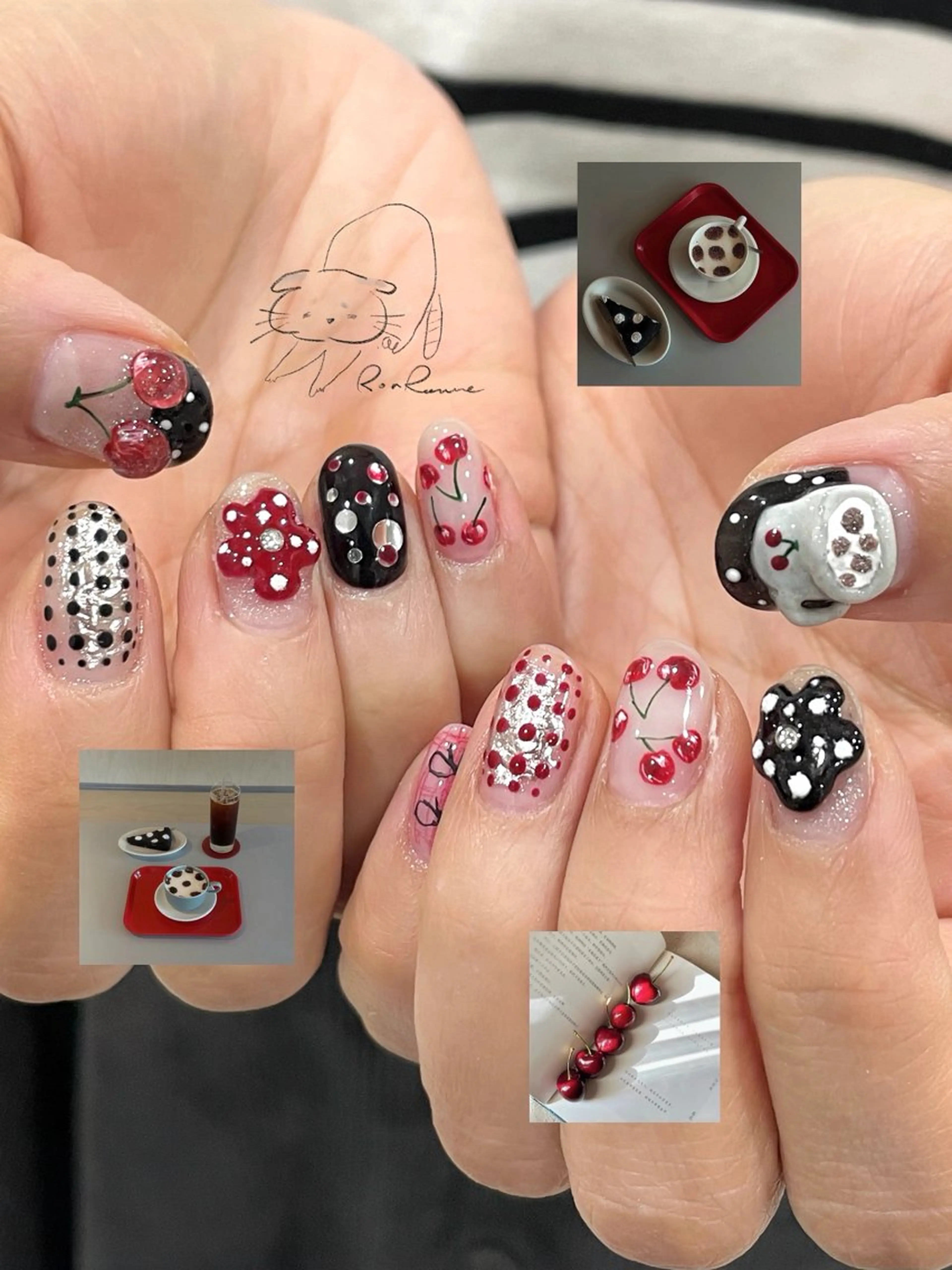 ネイル オーロラネイル 長さ出し フレンチネイル ジェルネイル ミラーネイル ハンドネイル ronronne .のネイルデザイン