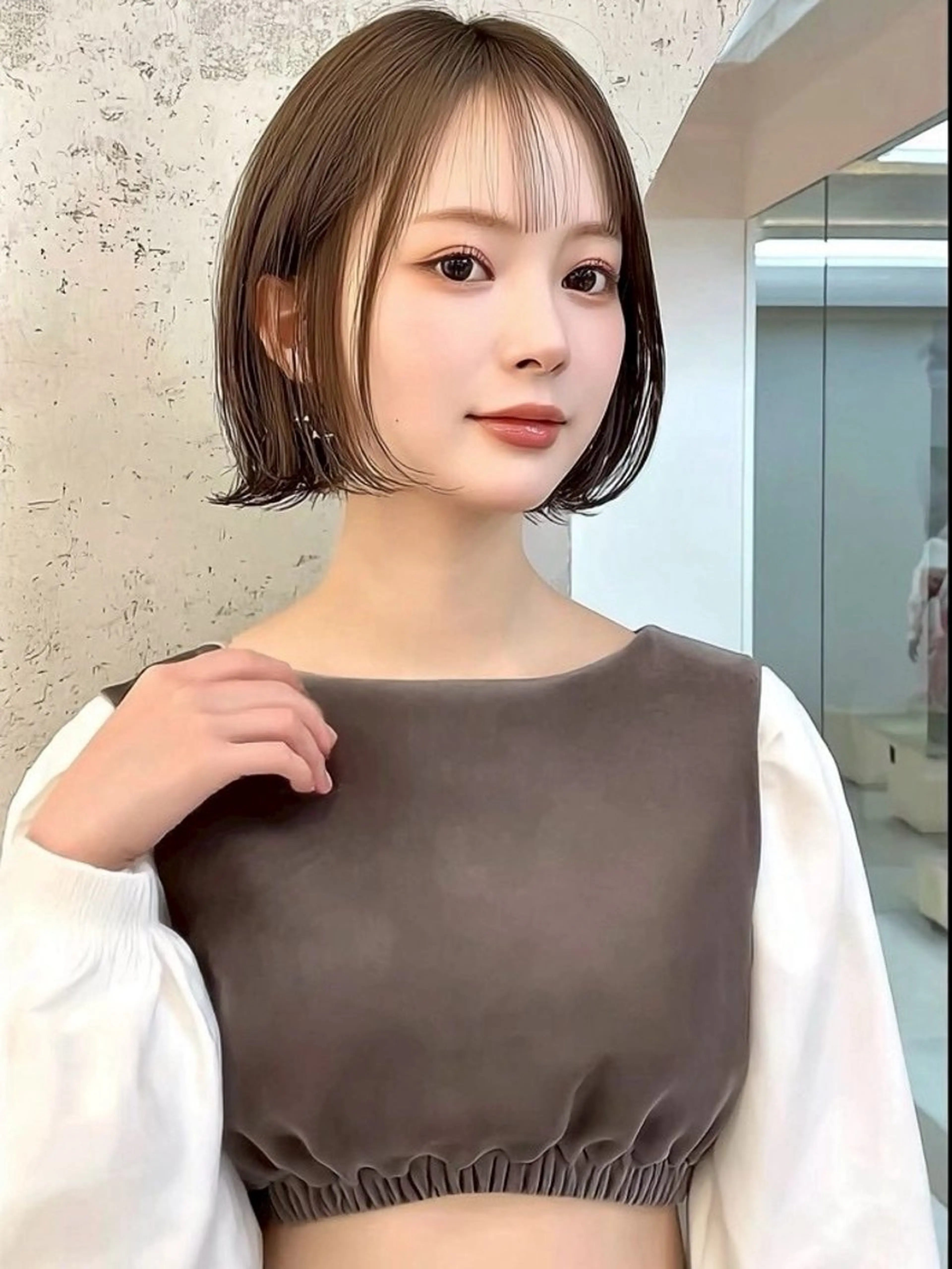 ショート ヘアカラー トリートメント 髪質改善/パーマ 👑水町幸基のネイルデザイン