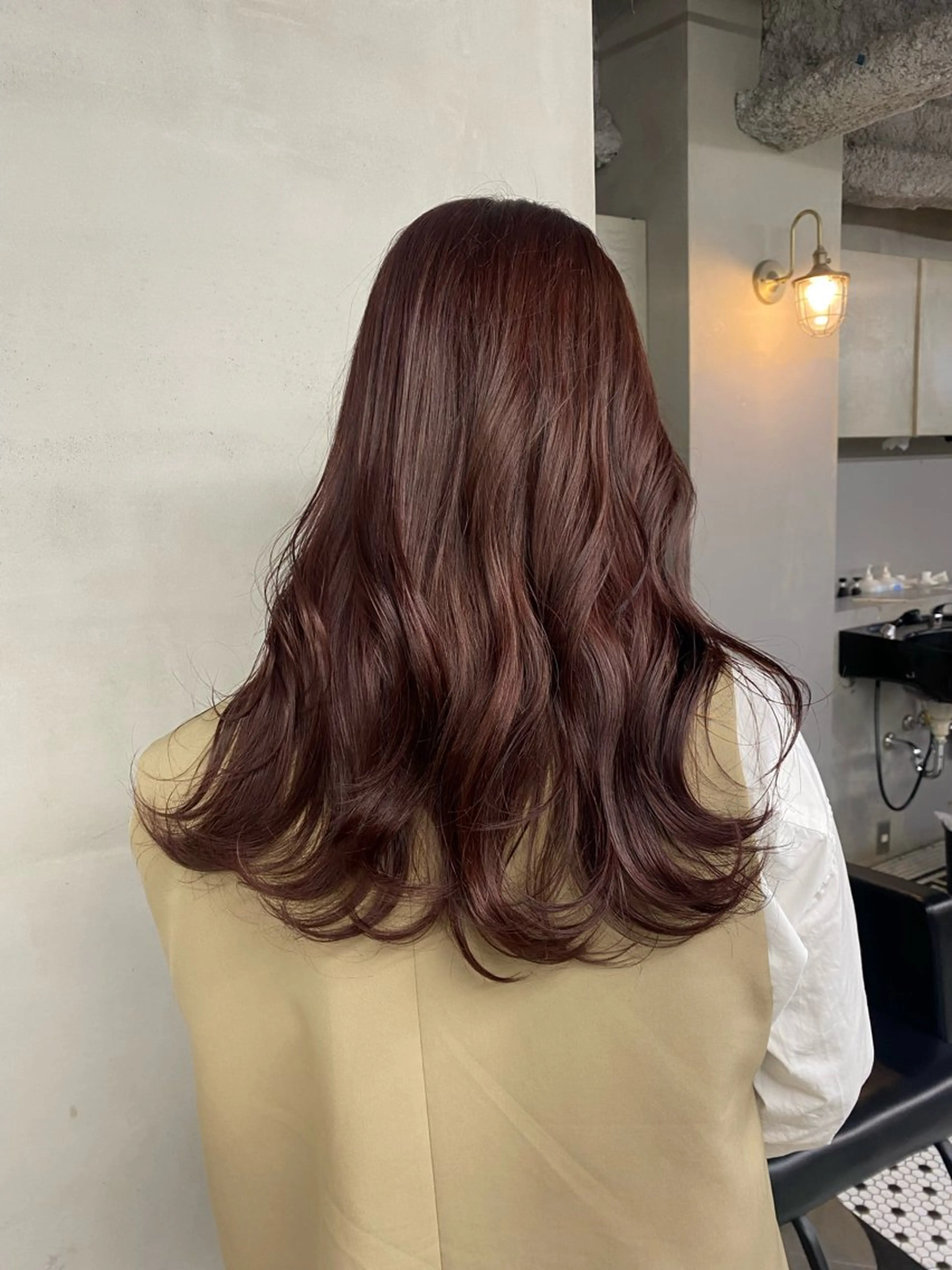 ロング カラー 新宿/韓国ヘア/ 髪質改善ストレートのヘアスタイル