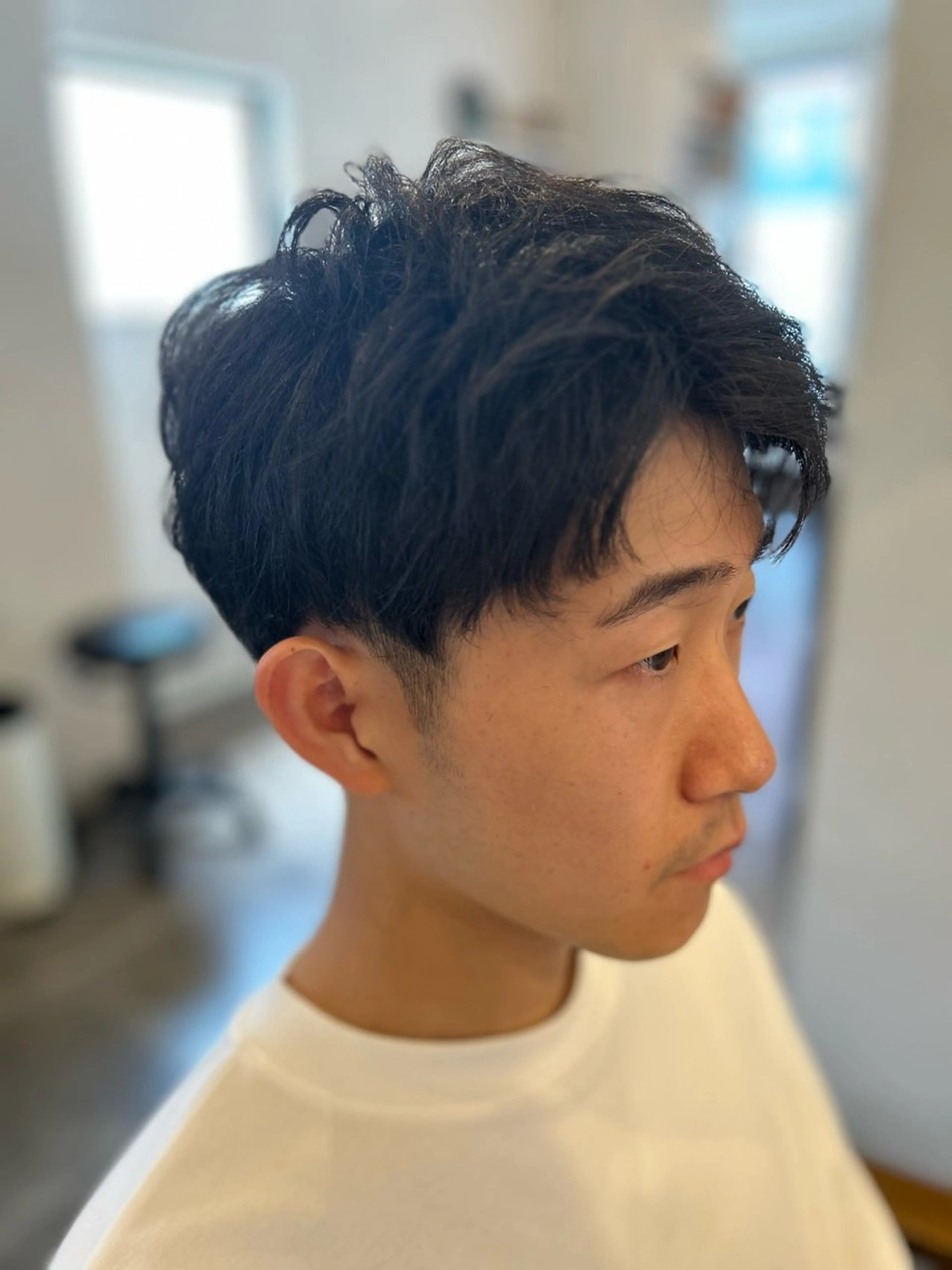 ショート くせ毛 尭部 佑太のヘアスタイル