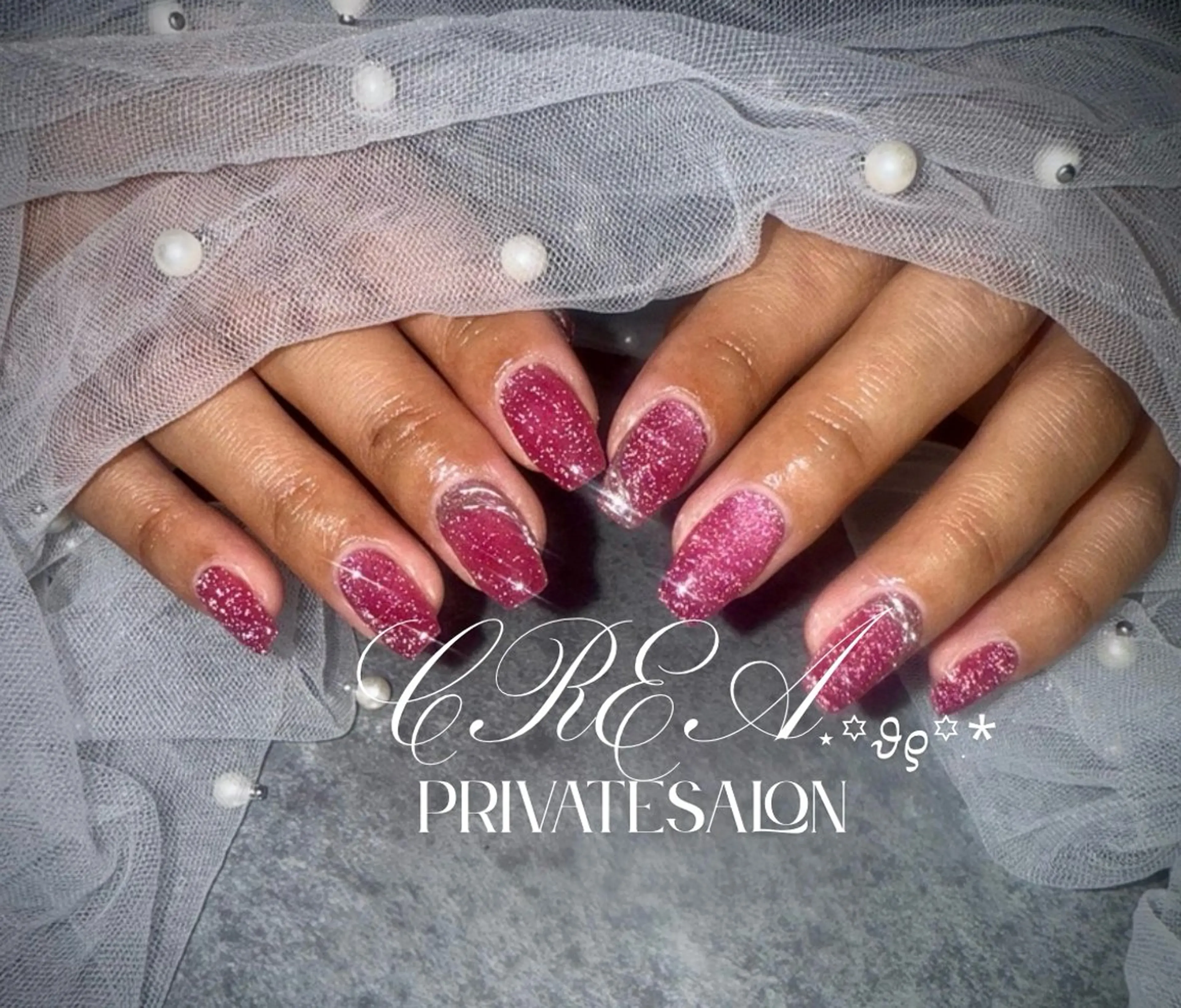 ネイル マグネットネイル ハンドネイル CREA nailsalonのネイルデザイン