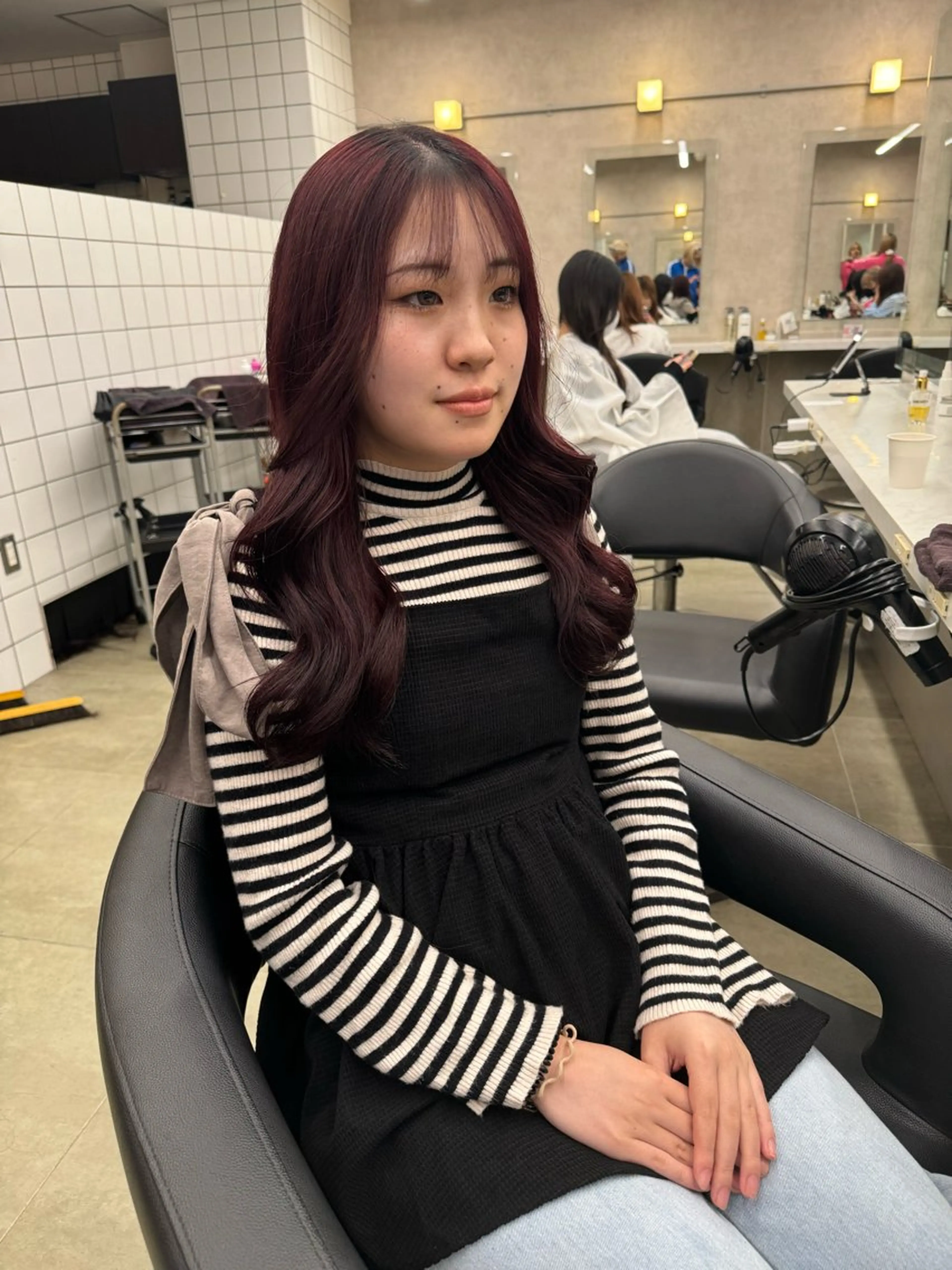 ロング カラー パーマ ヘアアレンジ メンズ キッズ 韓国系🇰🇷🩶 艶暗髪/MEIのヘアスタイル