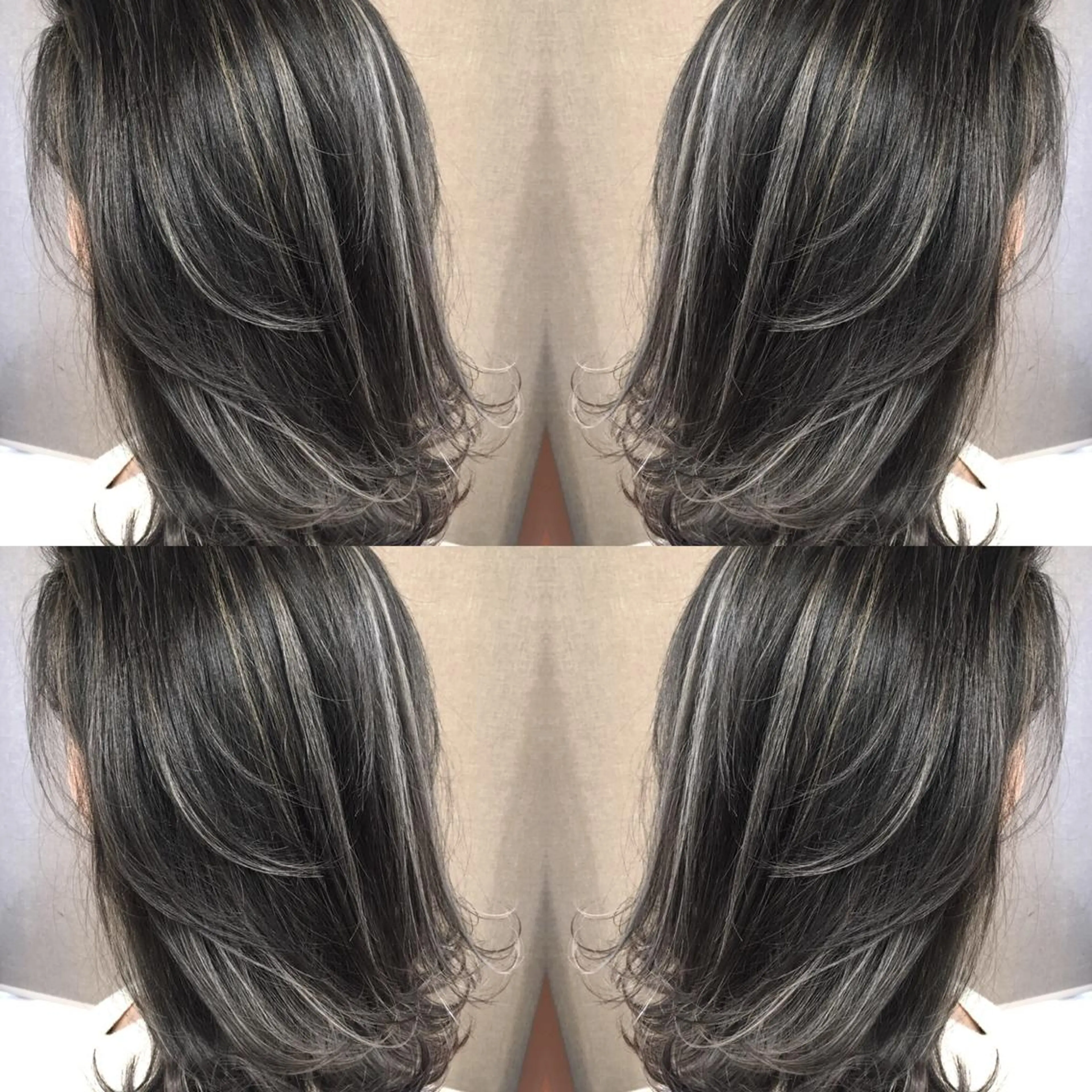 ショート カラー ハイライトカラー シルバー 3Dハイライト ハイライト カット ヘアカラー トリートメント 井上 一平のヘアスタイル