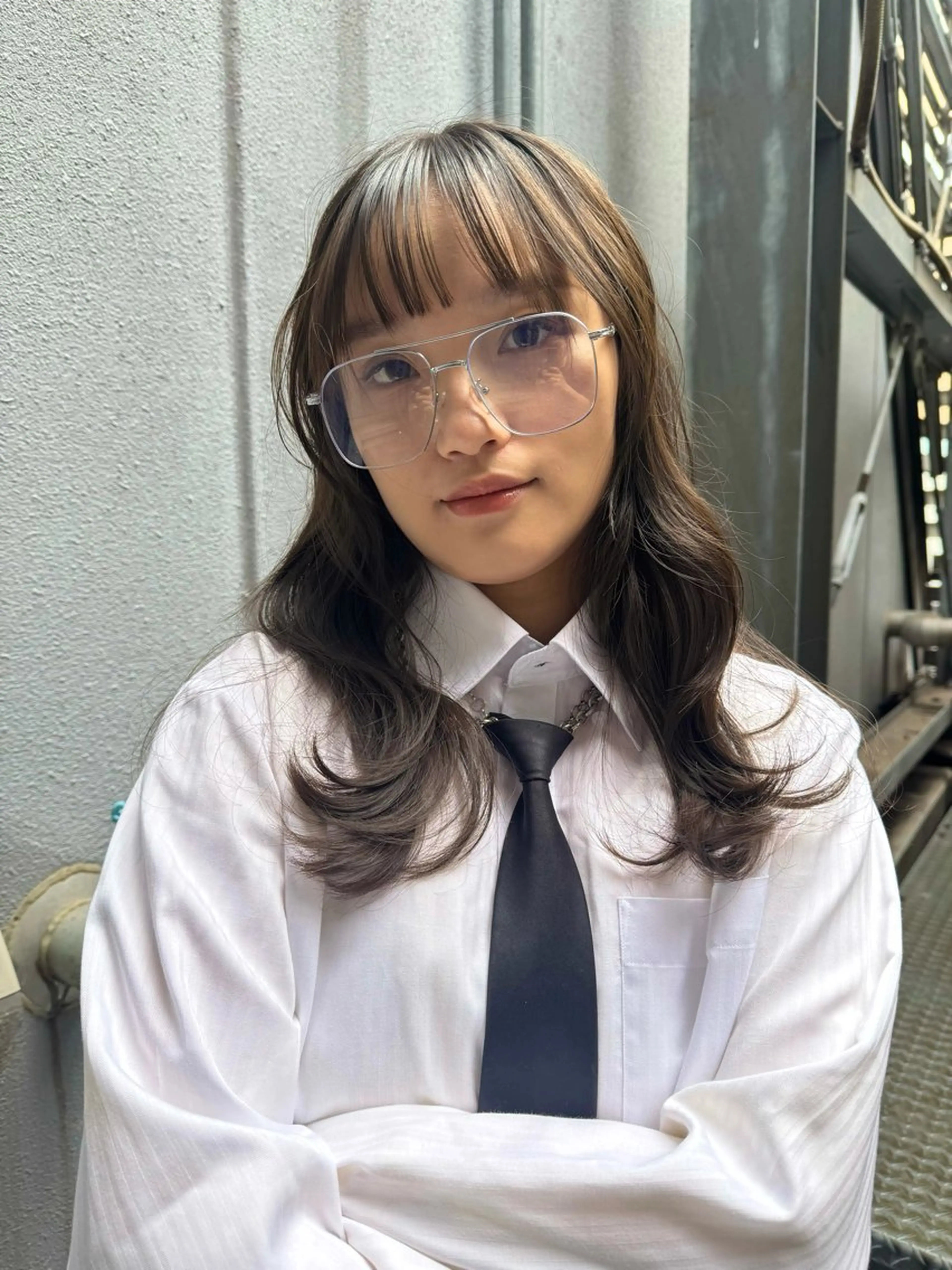 ミディアム カラー 大人な抜け感レイヤー remi🖤のヘアスタイル