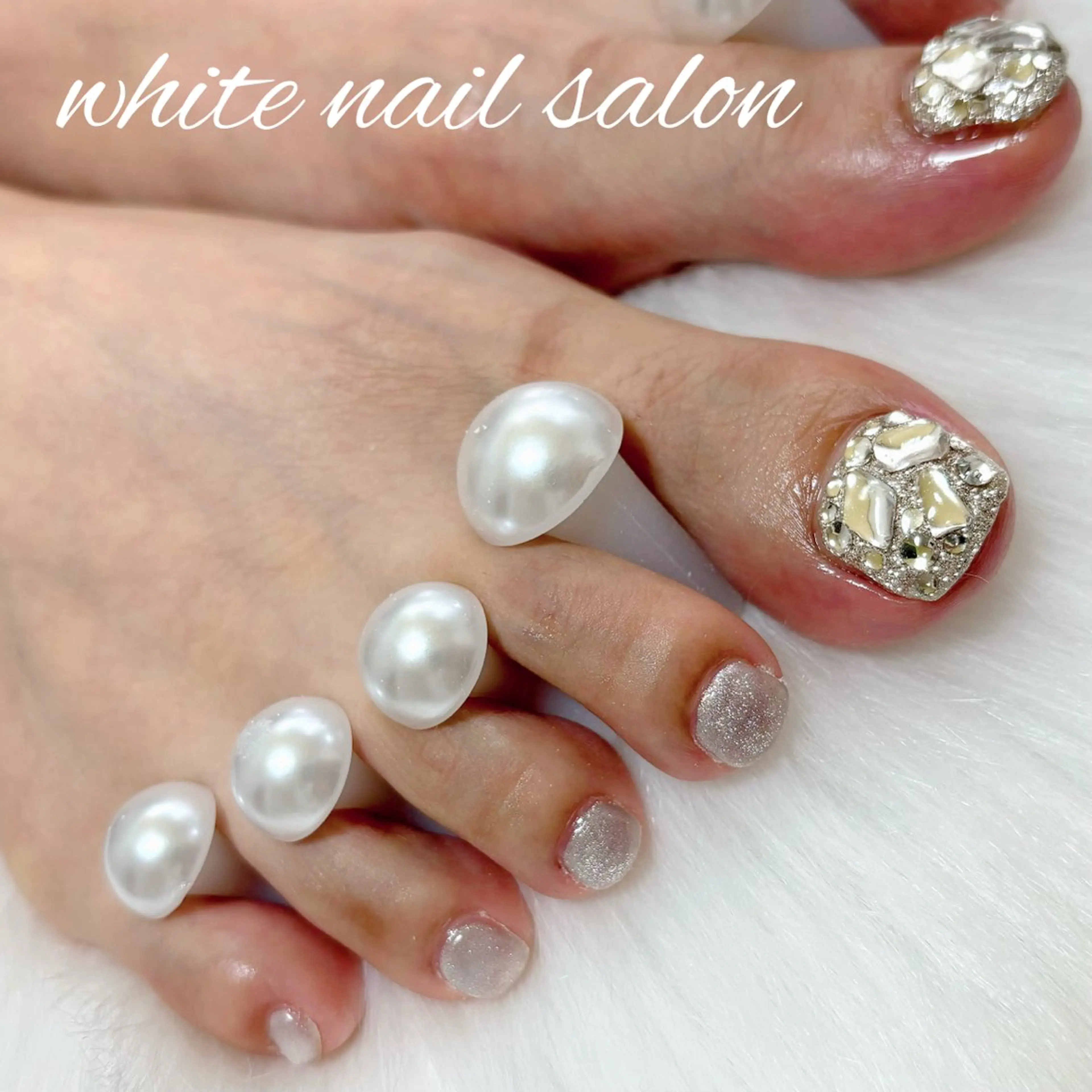 ネイル 持ち込み ホワイト フットネイル white nail salonのネイルデザイン