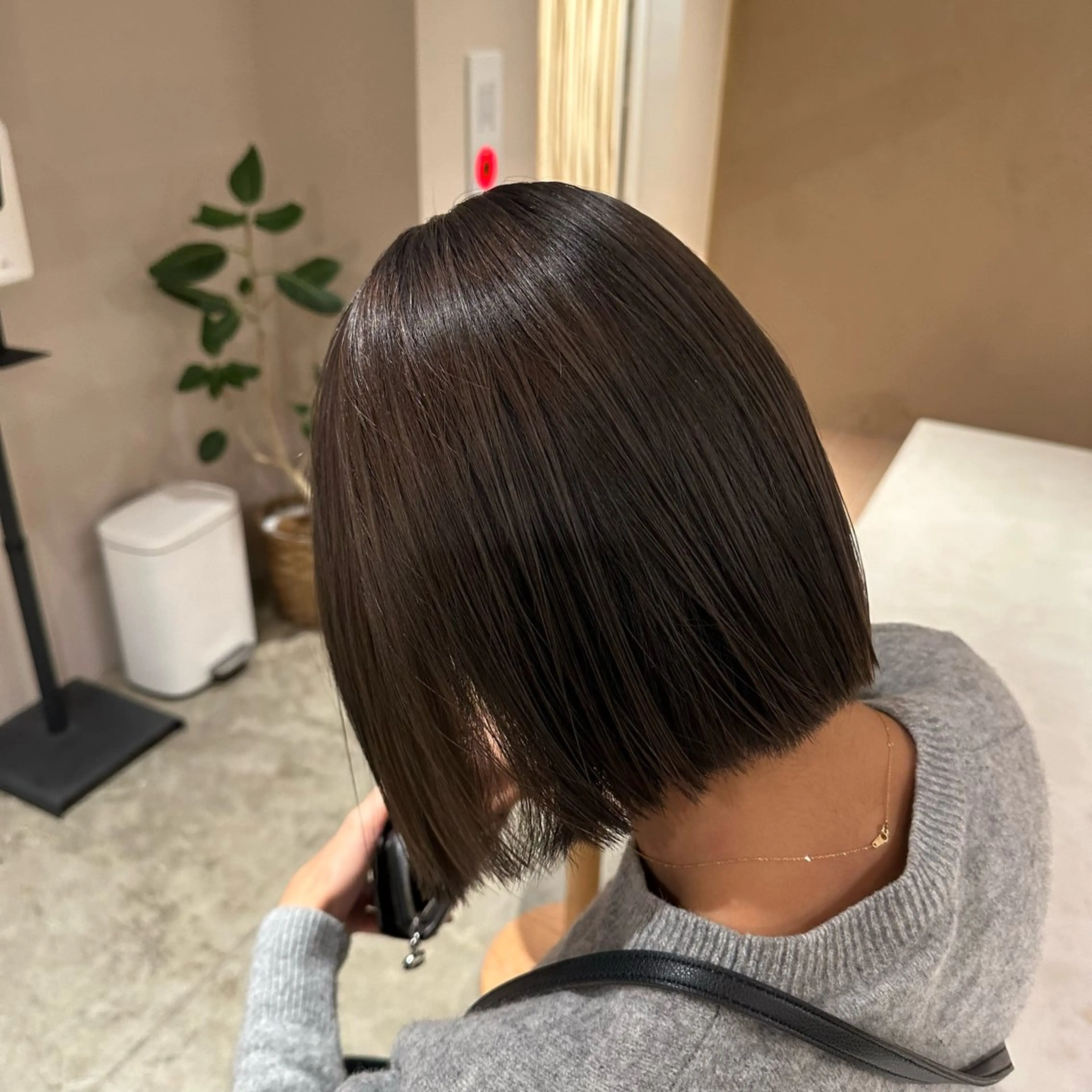 ショート カラー ヘアアレンジ オレンジ みなみ/韓国ボブ/ 韓国レイヤーのヘアスタイル