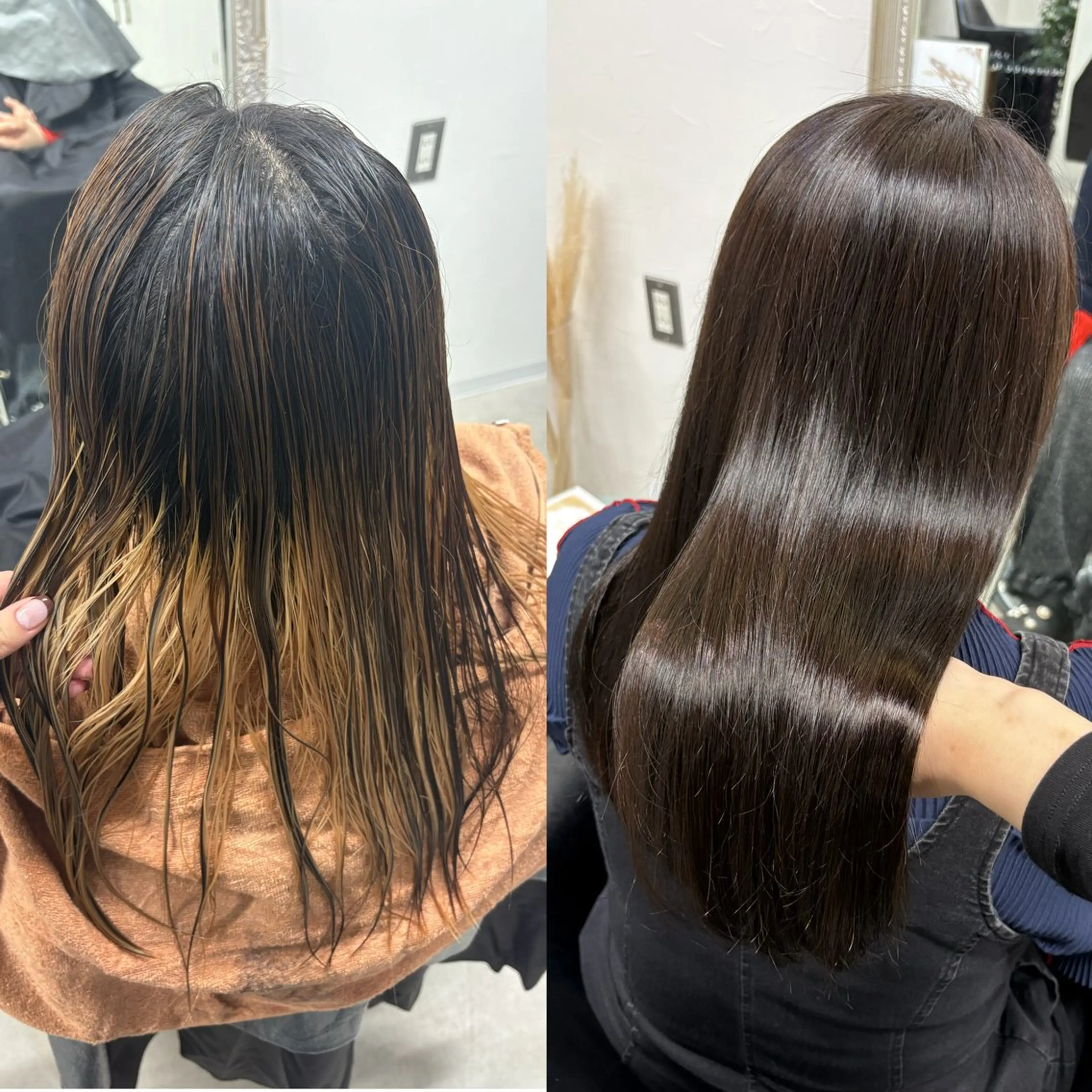 ロング カラー り せのヘアスタイル