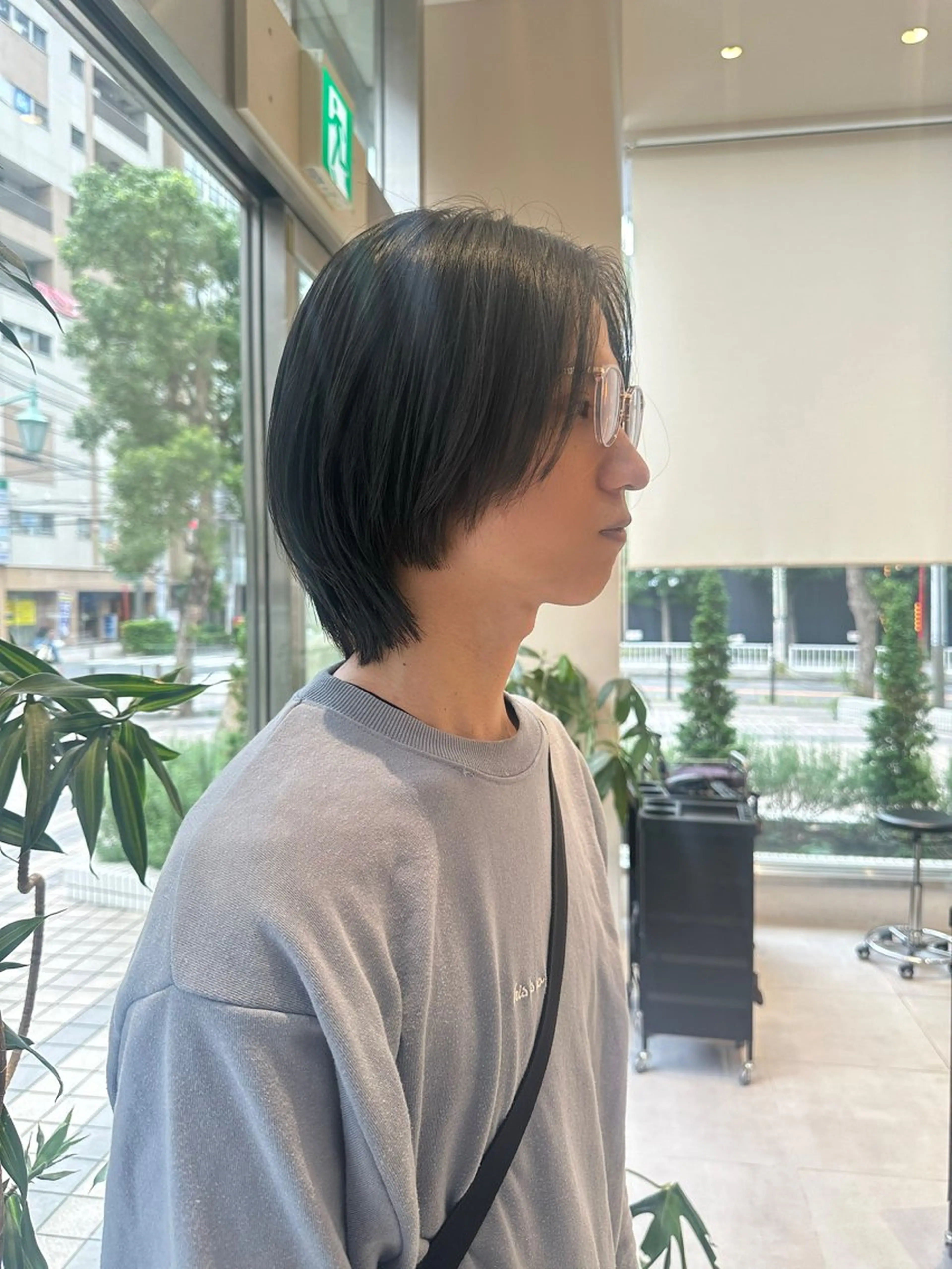 メンズ ミオ💎透ける暗髪 ショートカットのヘアスタイル