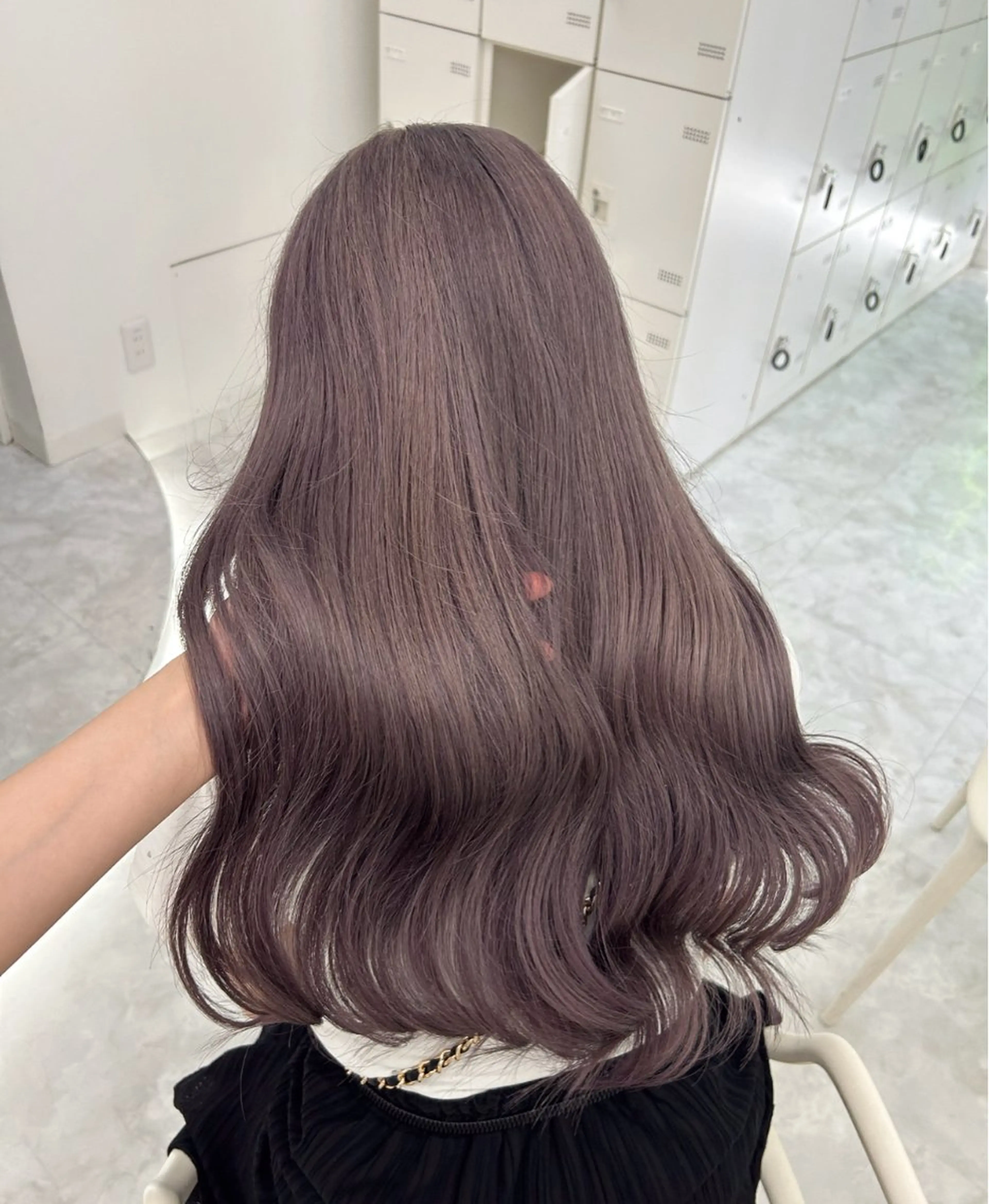 ロング ヘアカラー トリートメント 淡色ラベンダー♡ ニーナ🎀🦙のヘアスタイル