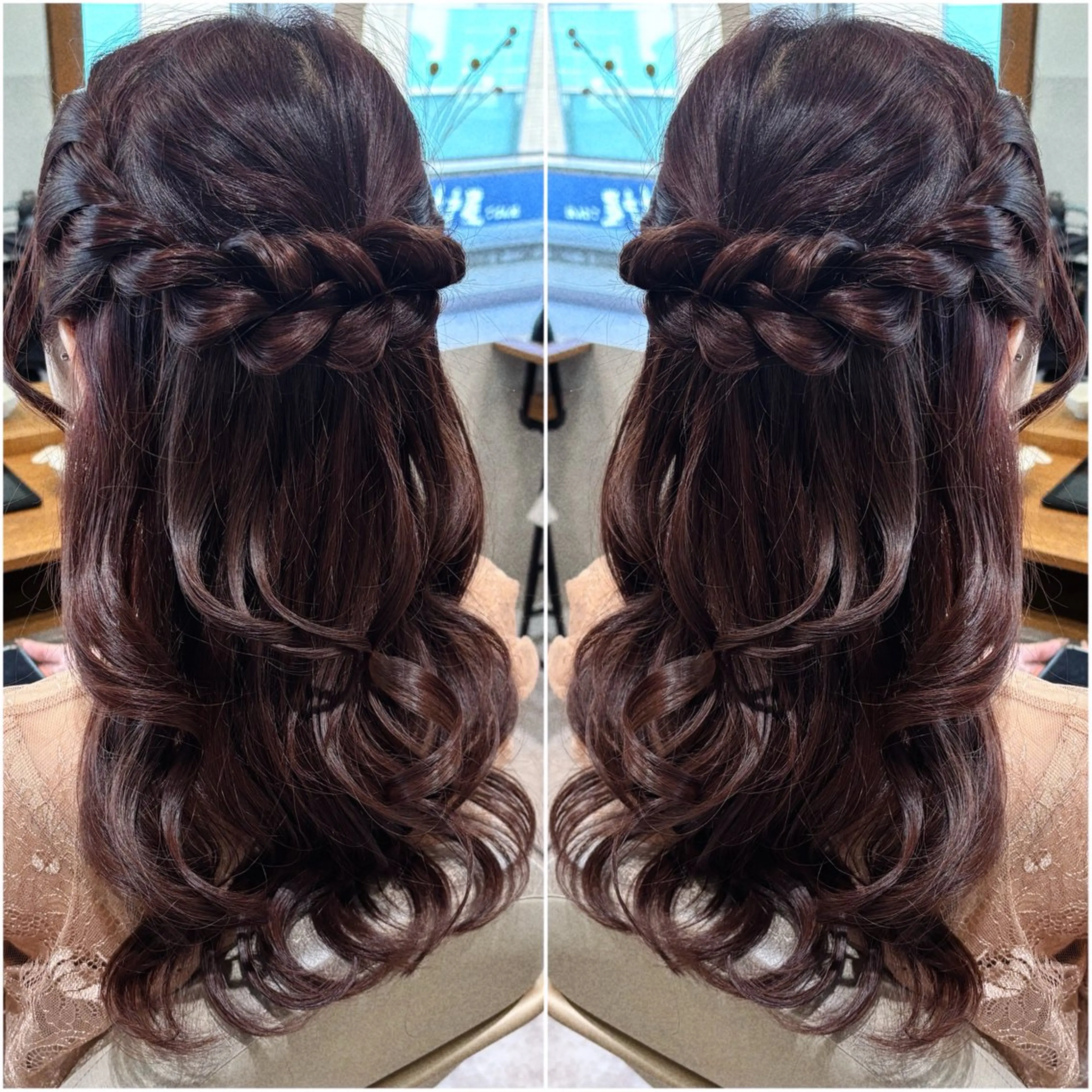 ロング ヘアアレンジ ハーフアップ ヘアセット 韓国hair🦋 Nanaのヘアスタイル