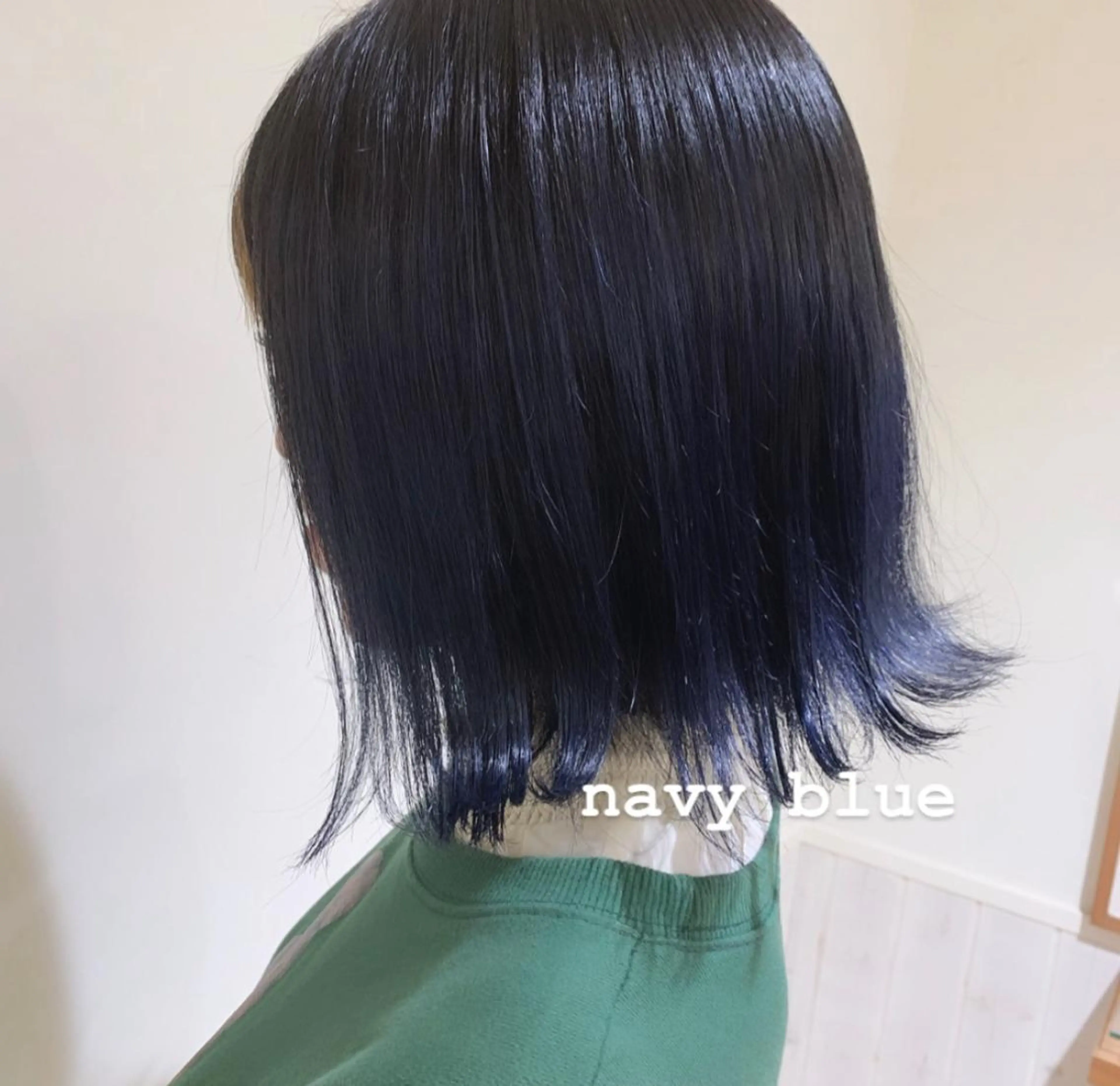 ミディアム カラー ネイビーカラー 顔周り/レイヤー 🤍マリノのヘアスタイル