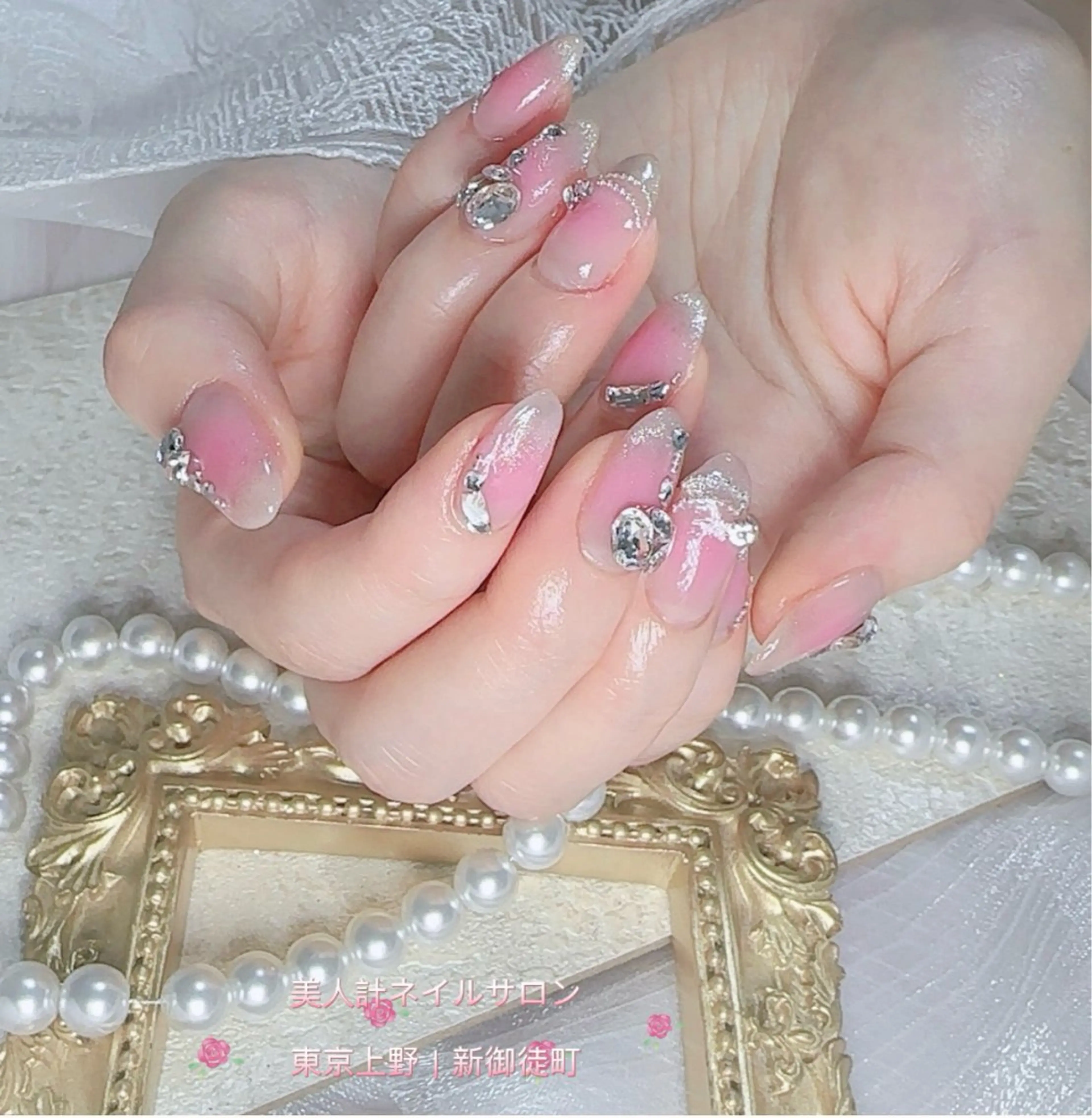 ネイル マグネットネイル ストーンネイル ハンドネイル 中山 美月のネイルデザイン