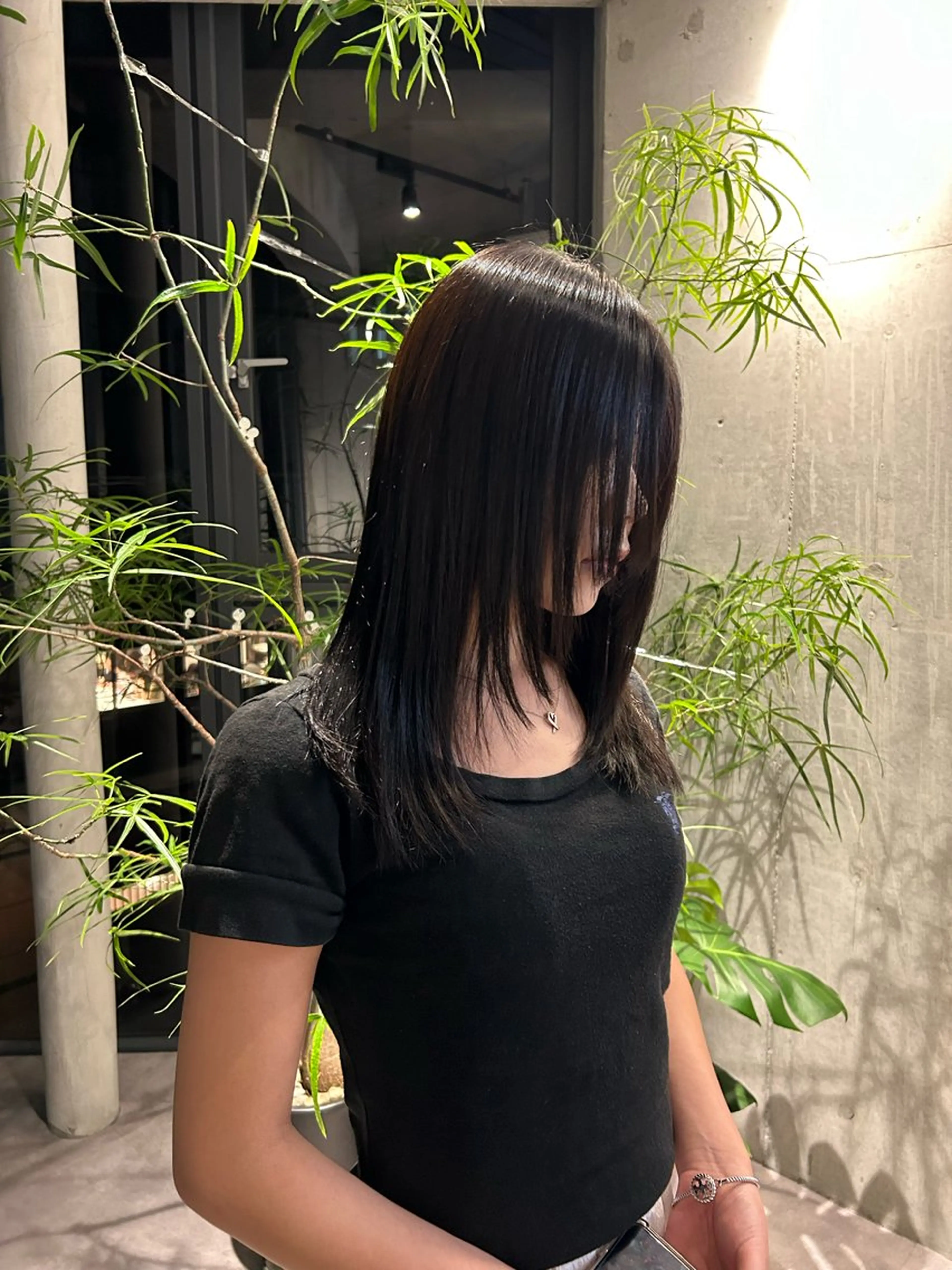 ミディアム ハイレイヤー レイヤーカット 葉月/ボブ/ 透明感カラー／中目黒のヘアスタイル