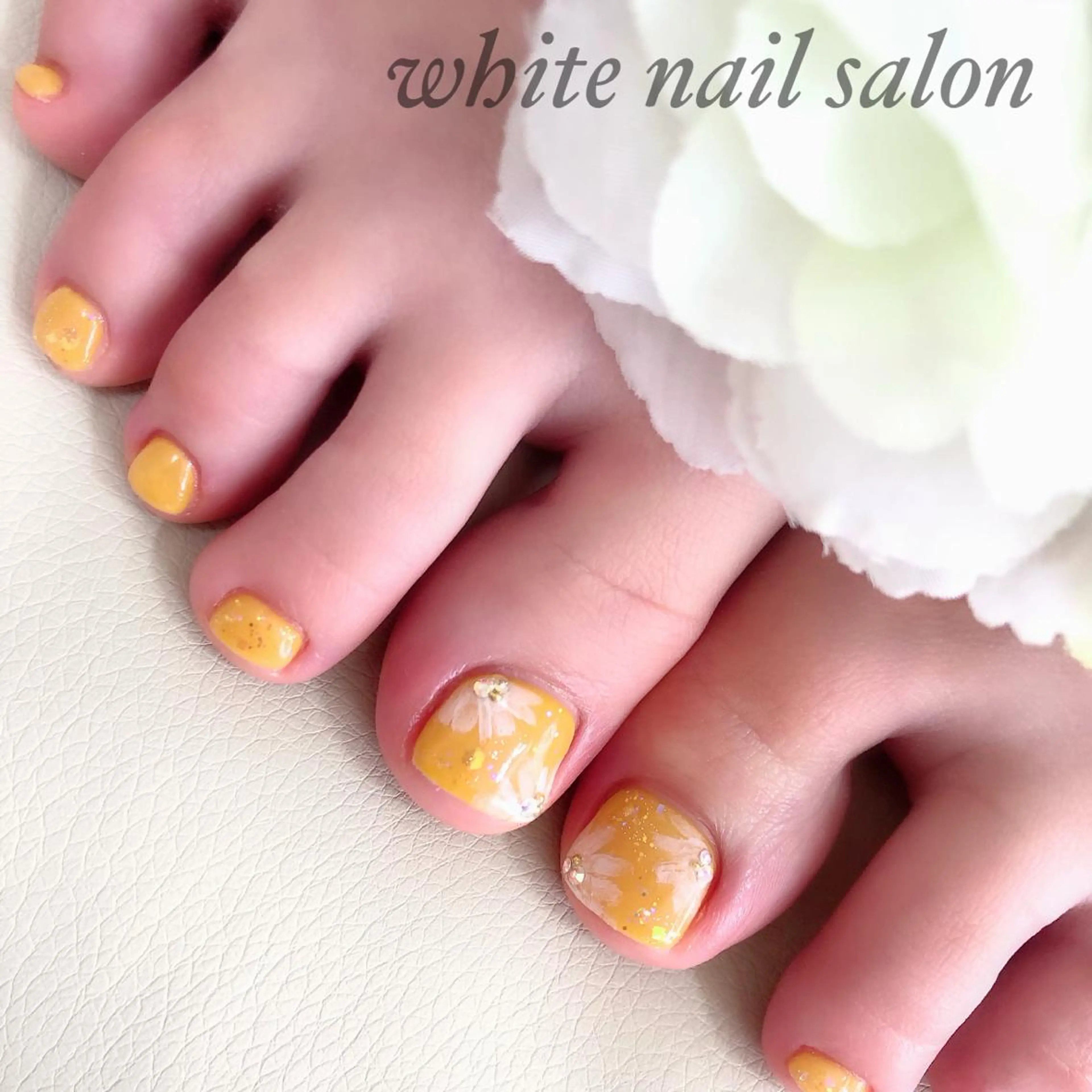 ネイル アートネイル フレンチネイル ジェルネイル ハードジェル 持ち込み フットネイル white nail salonのネイルデザイン