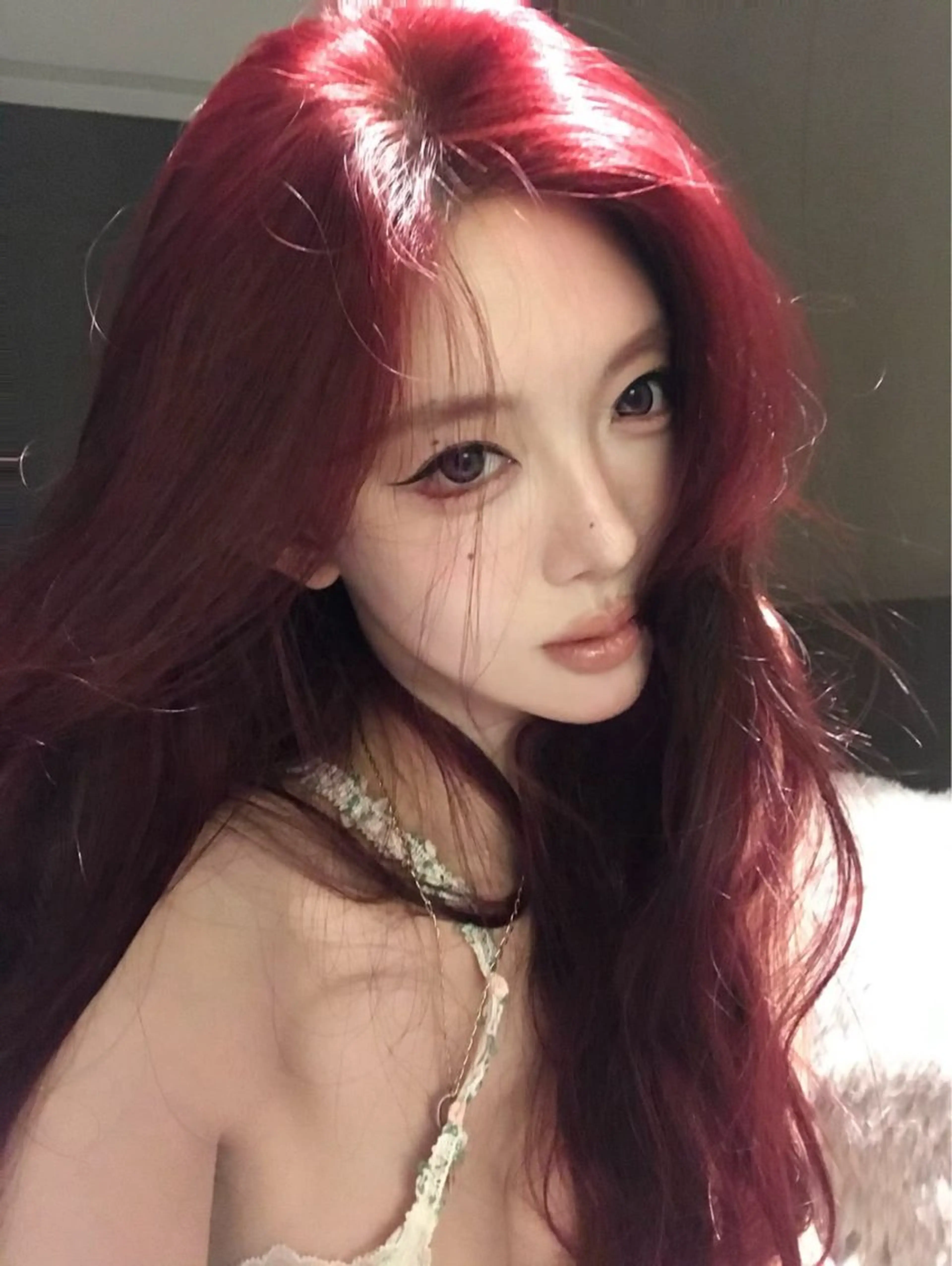 ロング カラー ブリーチ ダブルカラー ブリーチなしカラー 小顔カット カット ヘアカラー トリートメント 原宿／ワンホンヘア SAAYA🖤のヘアスタイル