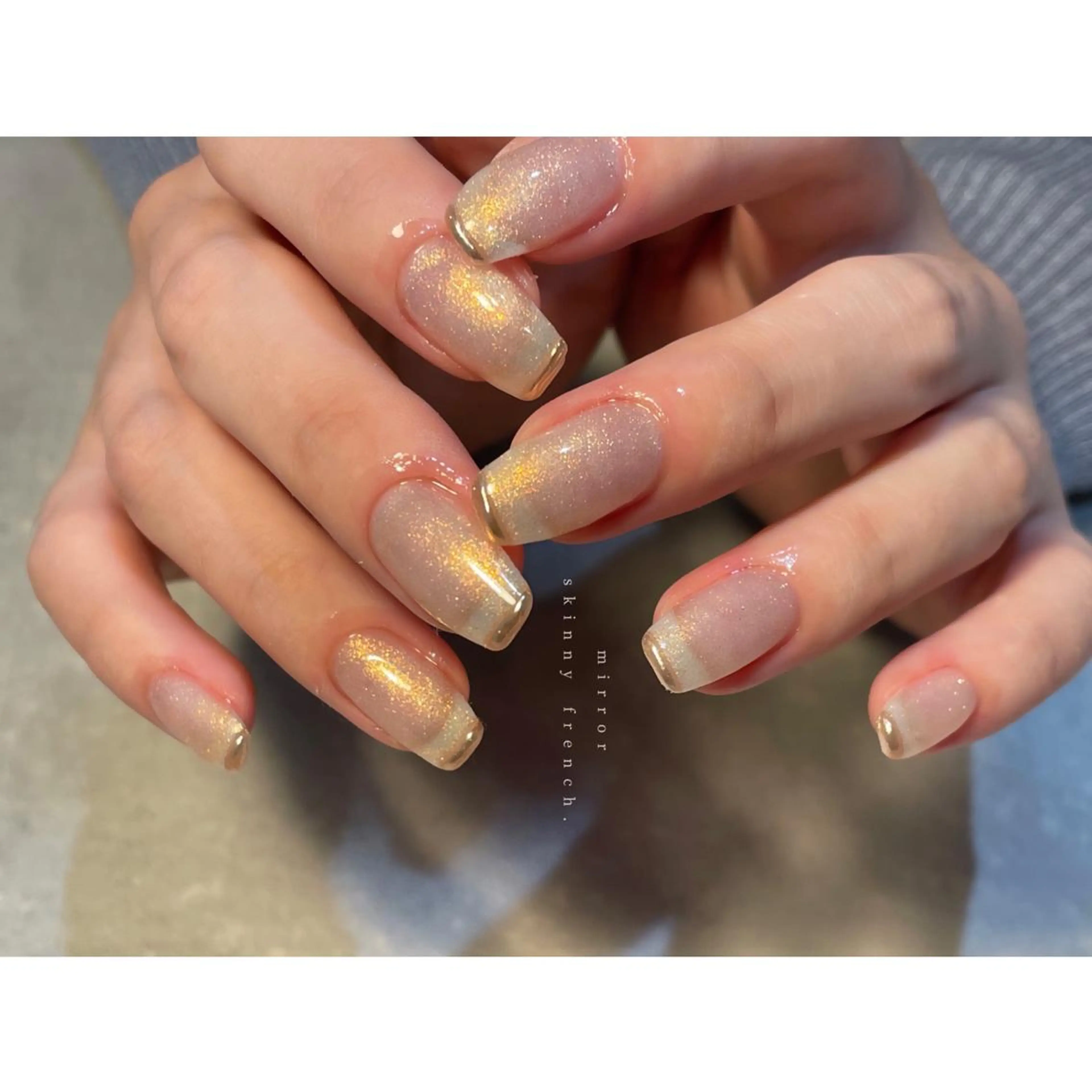 ネイル アートネイル フレンチネイル ミラーネイル ニュアンスネイル ワンカラーネイル ハンドネイル lacier nailのネイルデザイン