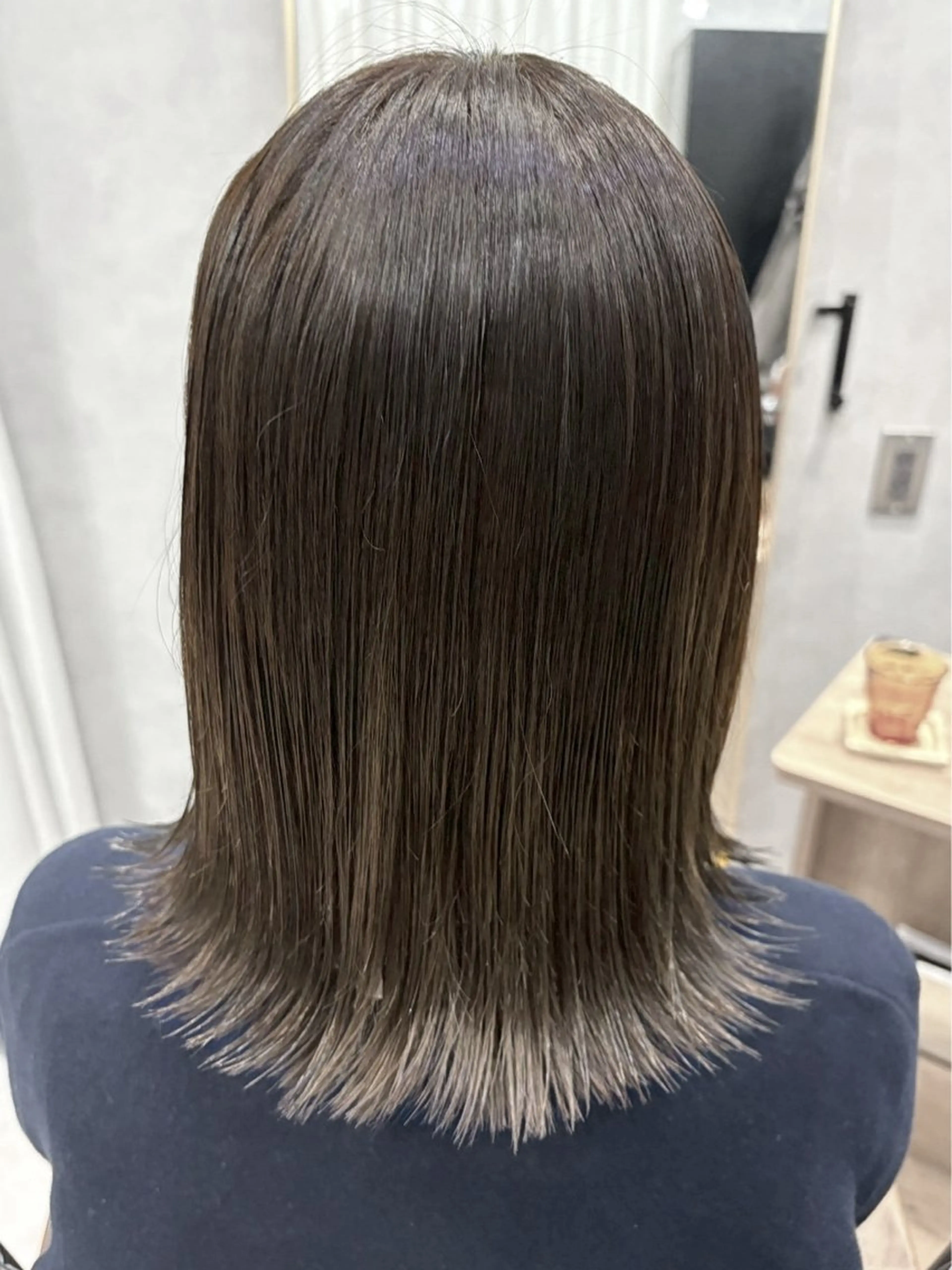 セミロング カラー カット ヘアカラー トリートメント ハイトーン/韓国風/ 艶髪/吉祥寺のヘアスタイル