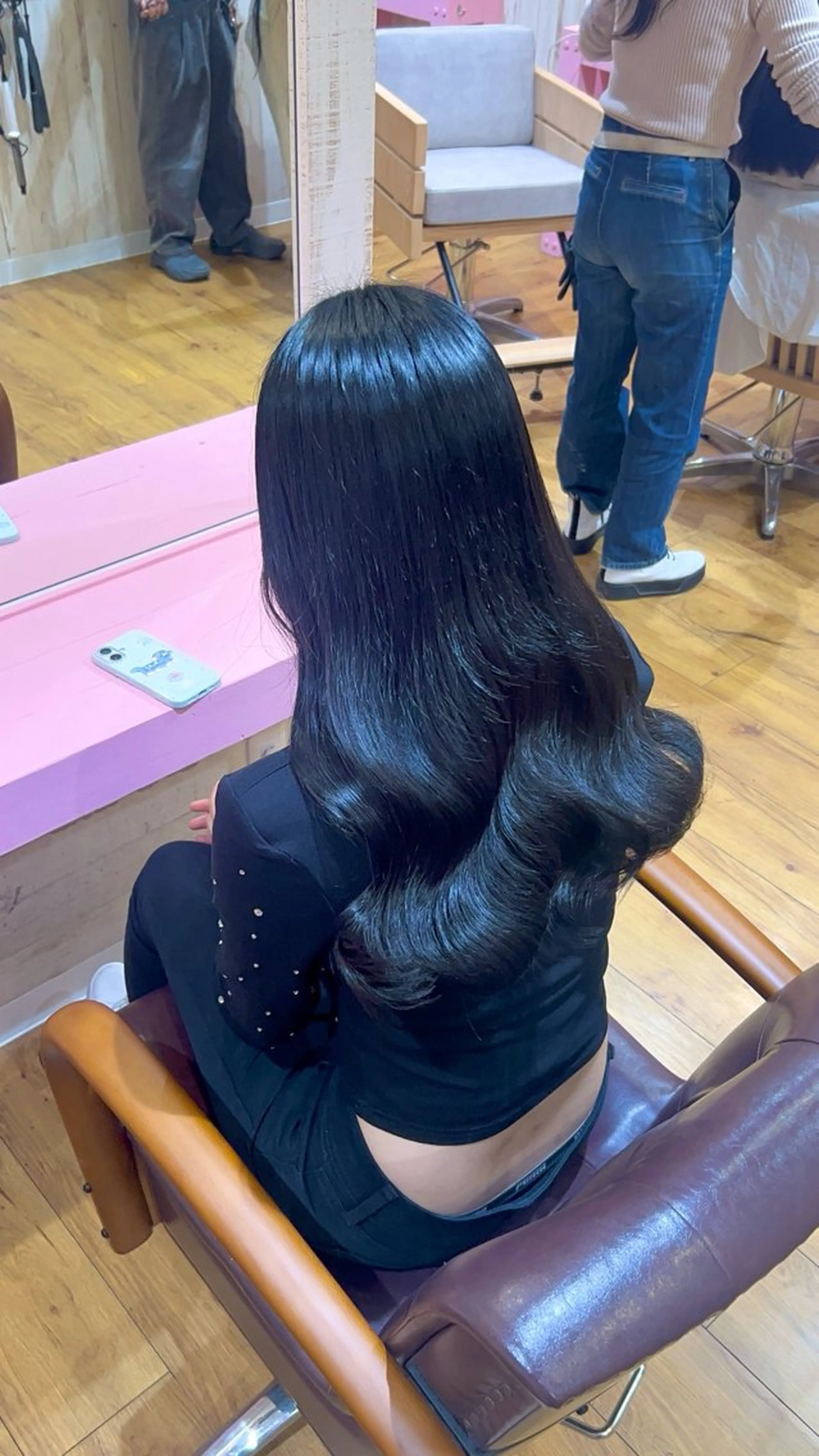 ロング カット ヘアカラー トリートメント 【ブリーチ無しW】 【暗髪&暖色系】圭真のヘアスタイル