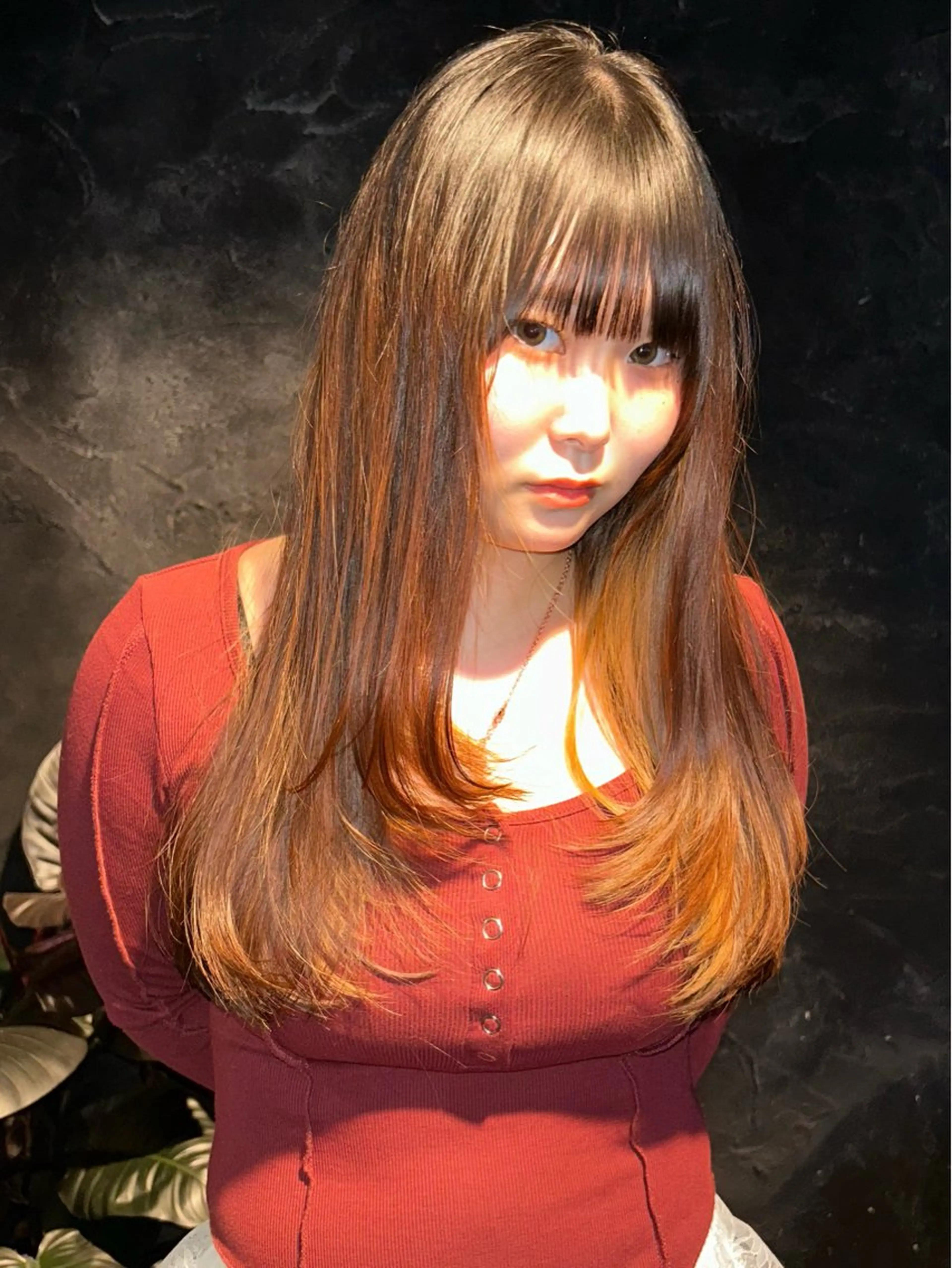 セミロング セミロングパーマ 顔周りカット 韓国風ヘア レイヤーカット 船橋/パーマ/メンズ キチ/RITSU🪡のヘアスタイル