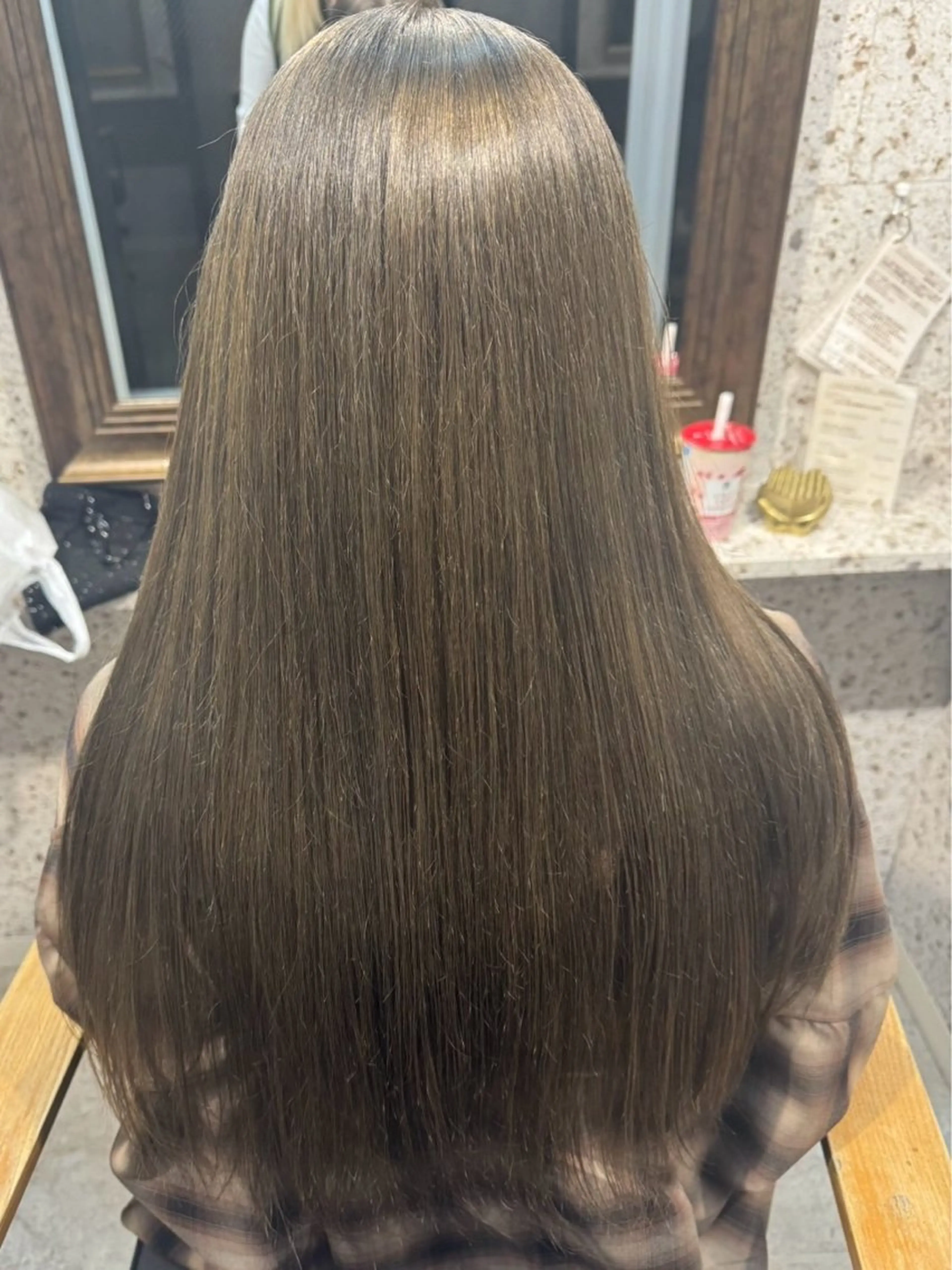 ロング カラー ブリーチ ブルーカラー 透明感カラー ブリーチなしカラー オリーブカラー ヘアカラー [lani ] konatsuのヘアスタイル