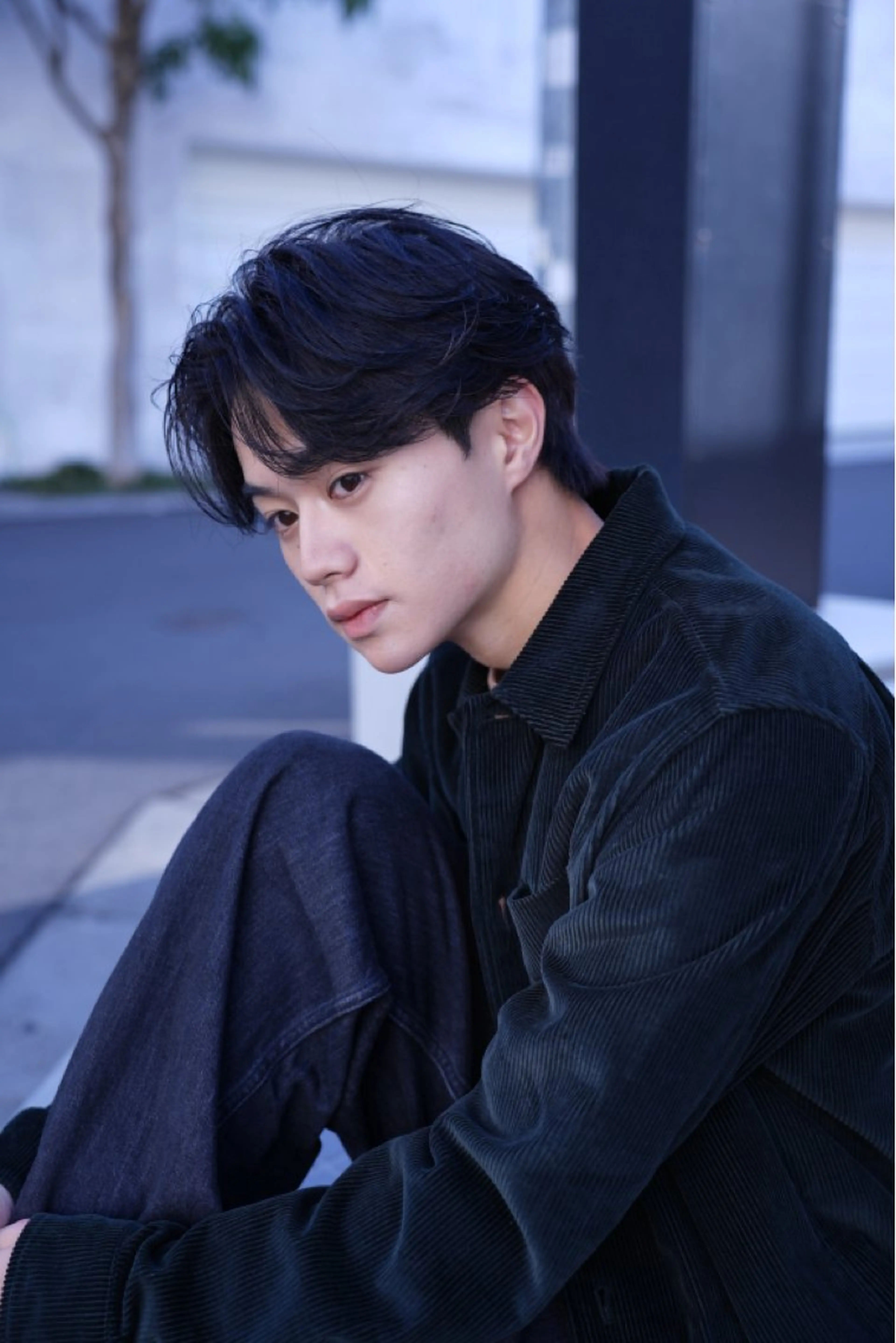 パーマ メンズ センターパート メンズパーマ 🌷KARIN/ メンズ、ショート🍃のヘアスタイル