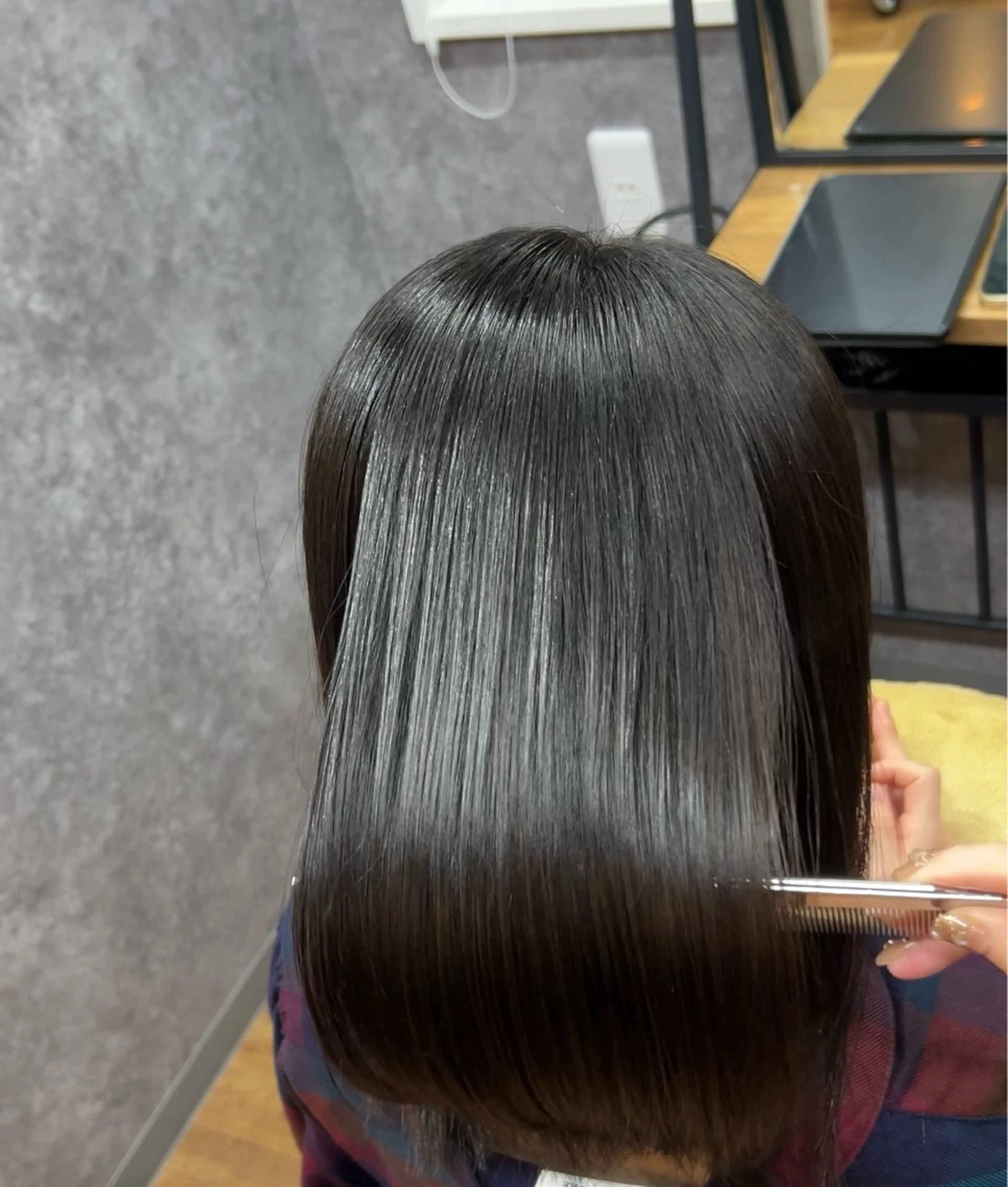 ミディアム カット 縮毛矯正 トリートメント cocoa船橋🦄 chinamiのヘアスタイル