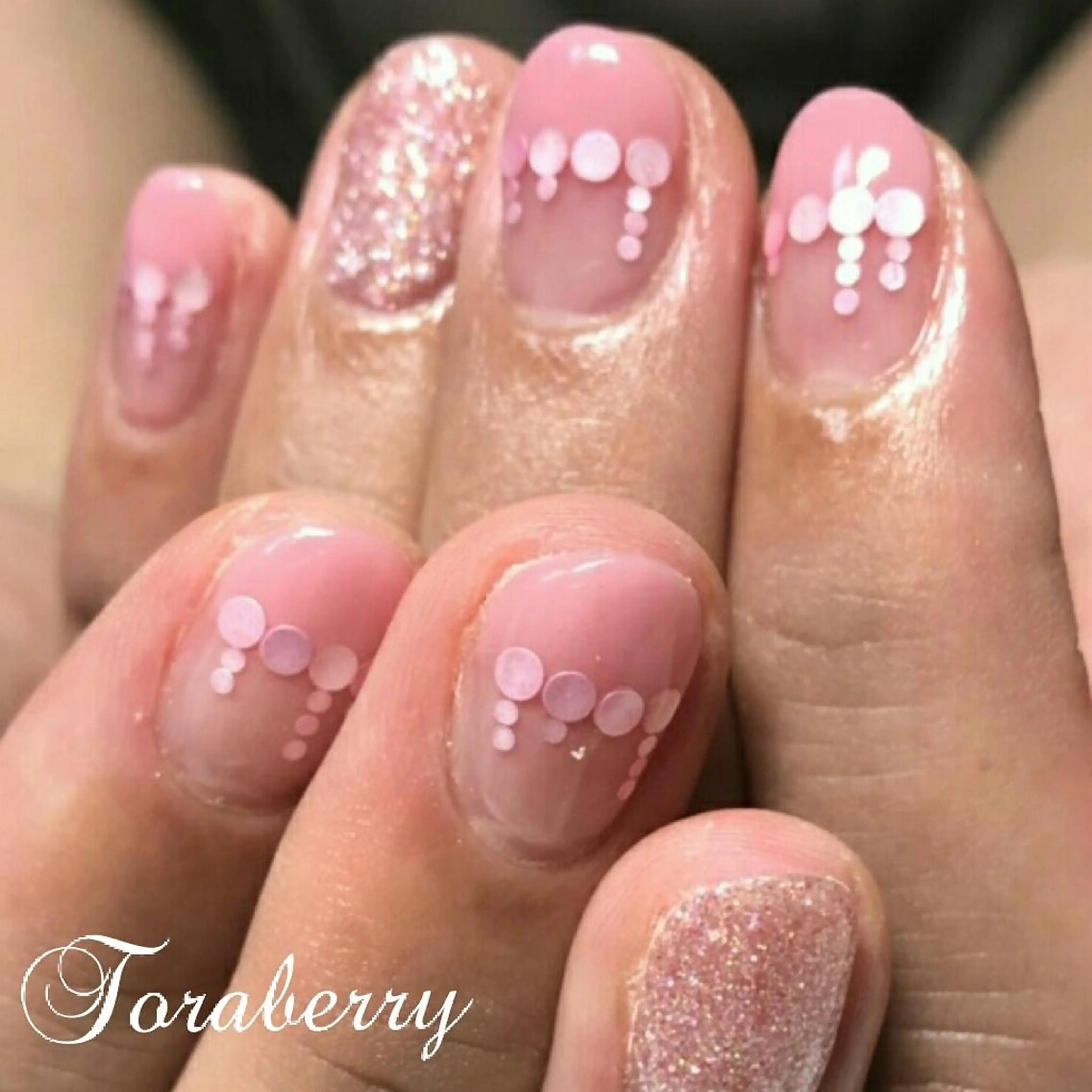 ネイル ピンク ハンドネイル ネイリスト なつみのネイルデザイン