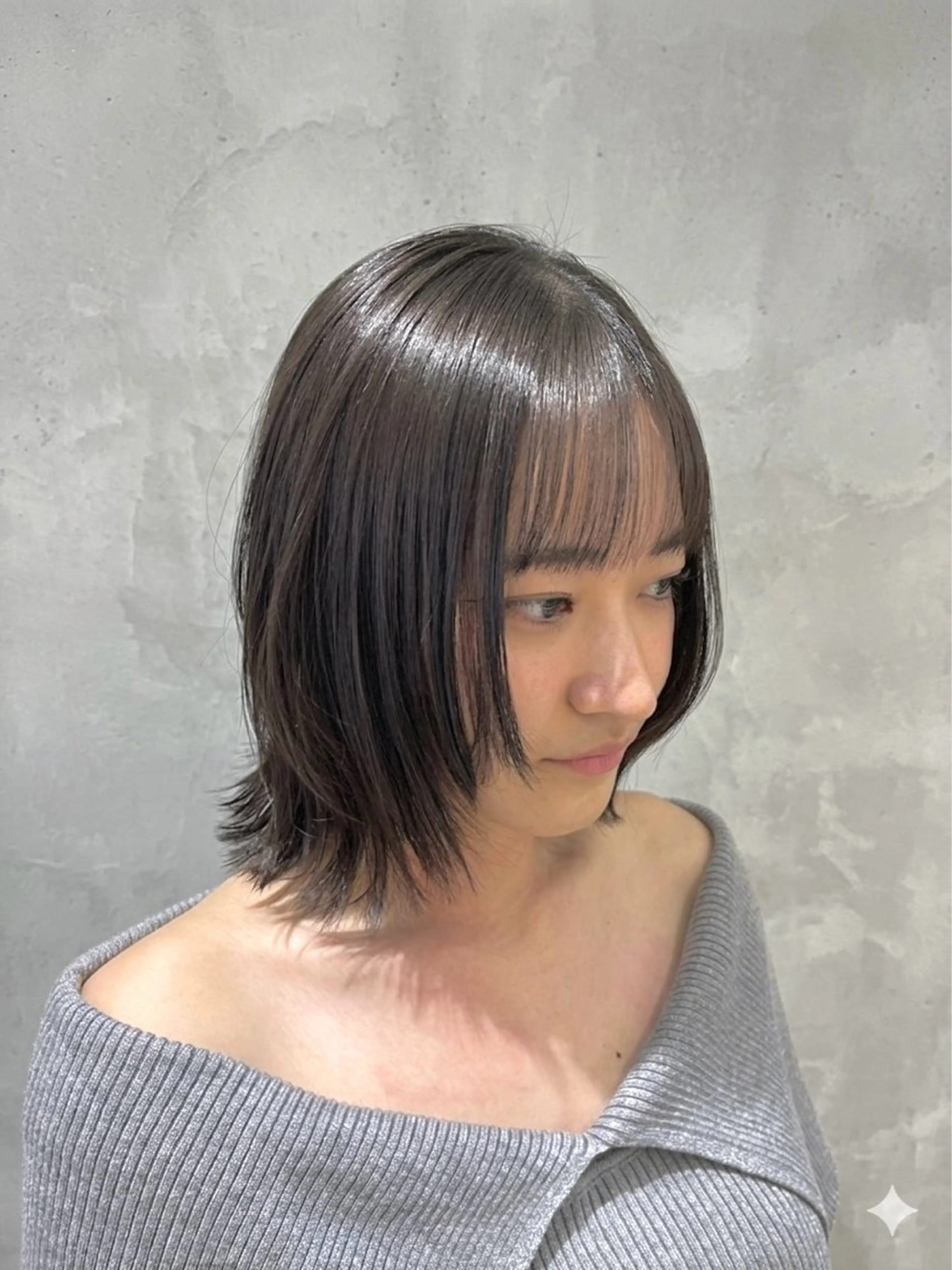 ミディアム 【こっくりカラー】 🤎Umi‪🤎のヘアスタイル