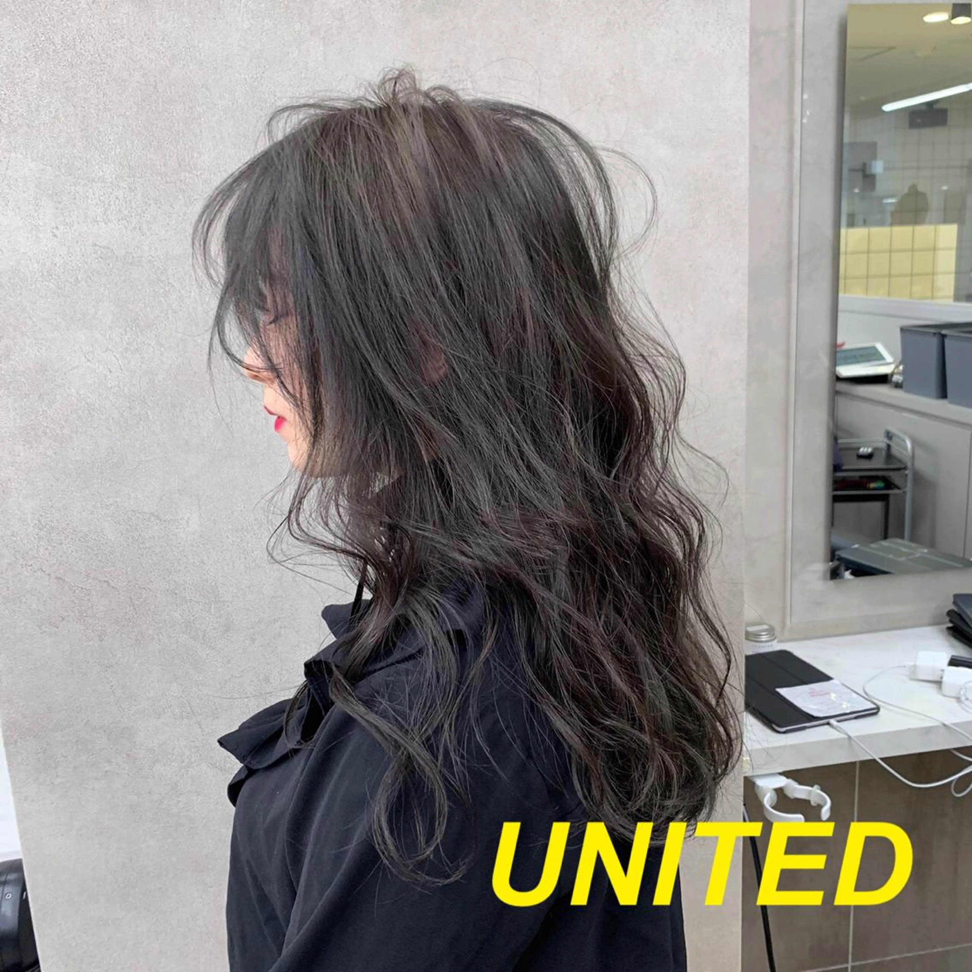 セミロング カラー アッシュ アッシュグレー アッシュグレージュ グレージュ 🤎カラー比率90% 🤍TAKAYAのヘアスタイル