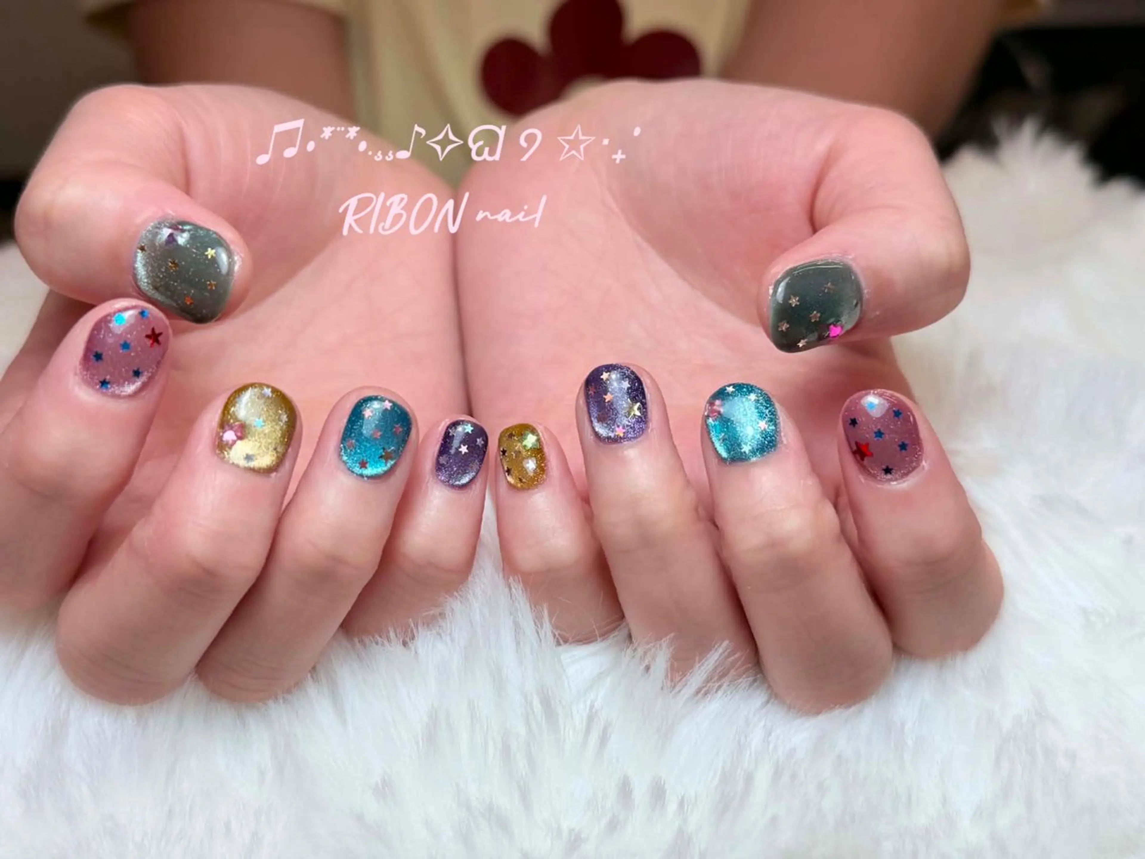 ネイル チークネイル 長さ出し フレンチネイル ジェルネイル グラデーション ハンドネイル RIBON nail 高田馬場のネイルデザイン