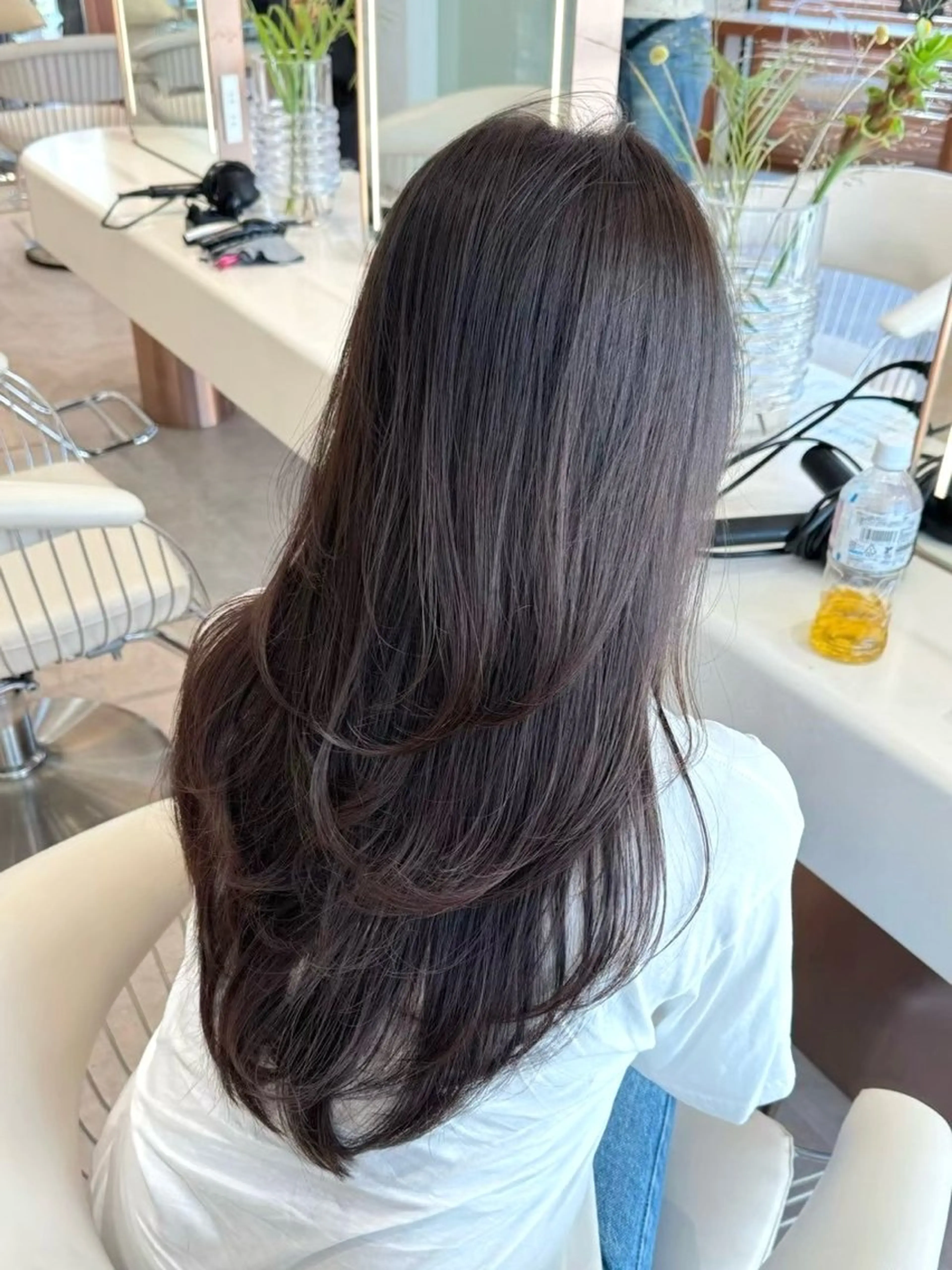 ミディアム カラー レイヤーカット カット ヘアカラー トリートメント レイヤー/ハッシュ 渋谷/サッタのヘアスタイル