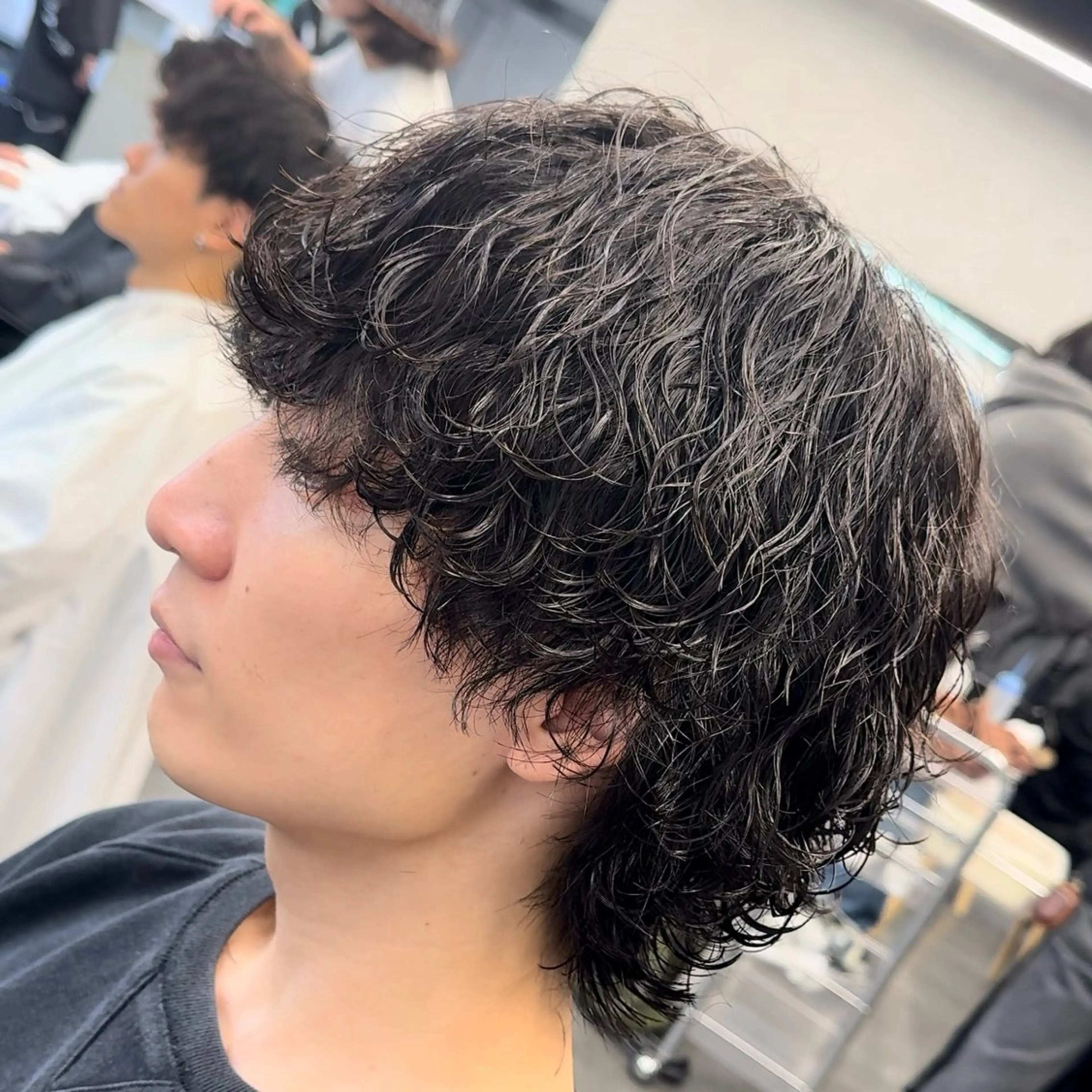 ミディアム パーマ ヘアアレンジ メンズ fifth 石川 凪のヘアスタイル