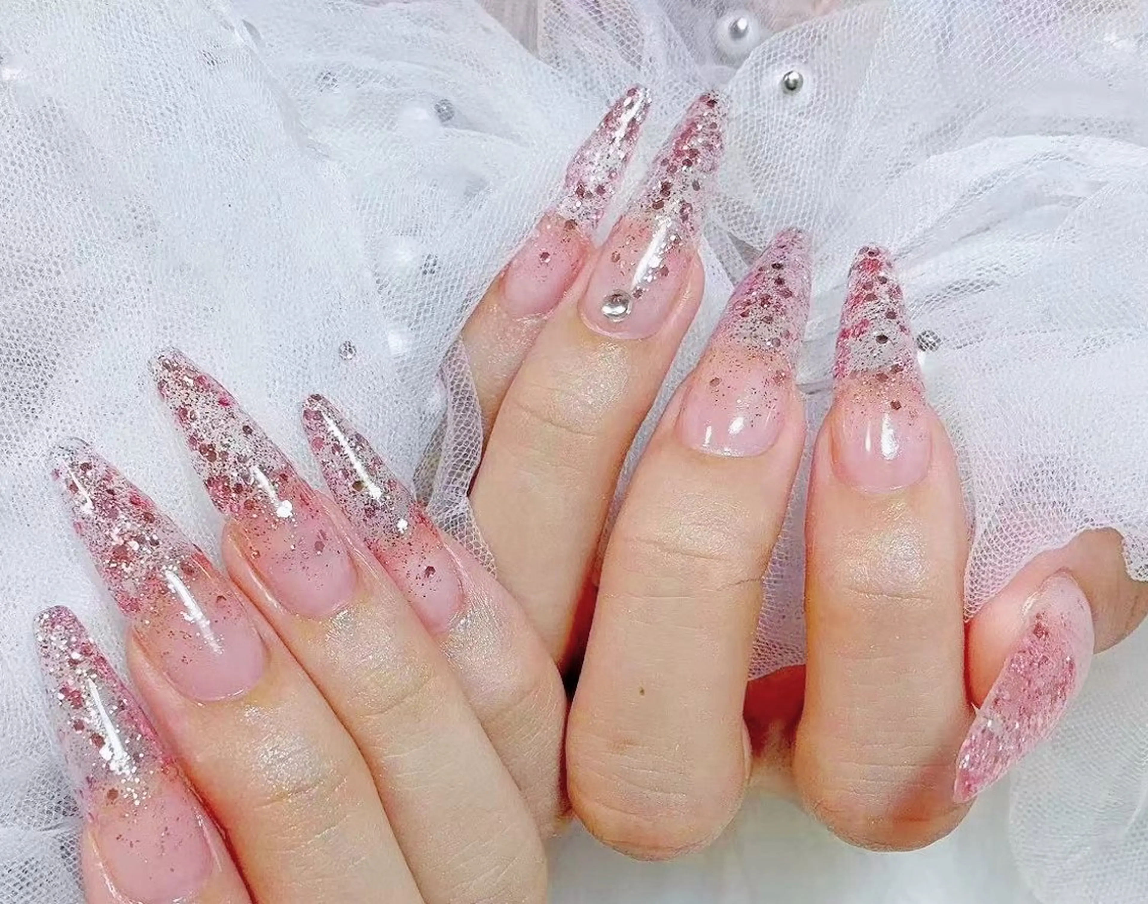 ネイル アニマル柄 チークネイル 成人式 フラッシュネイル フットネイル ハンドネイル B·U Nail大宮 長さだし専門店のネイルデザイン