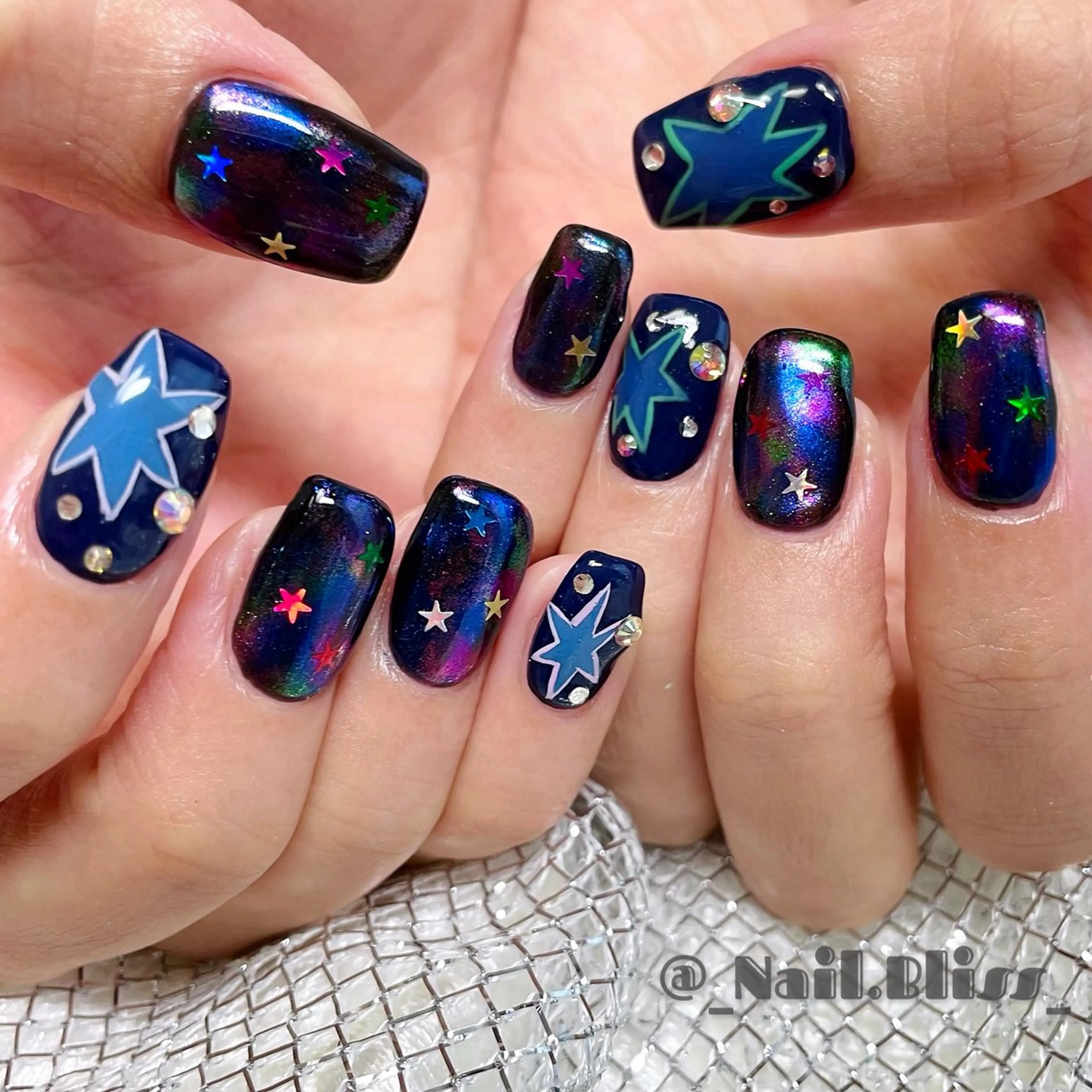 ネイル ミラーネイル ハンドネイル NAIL BLISSのネイルデザイン