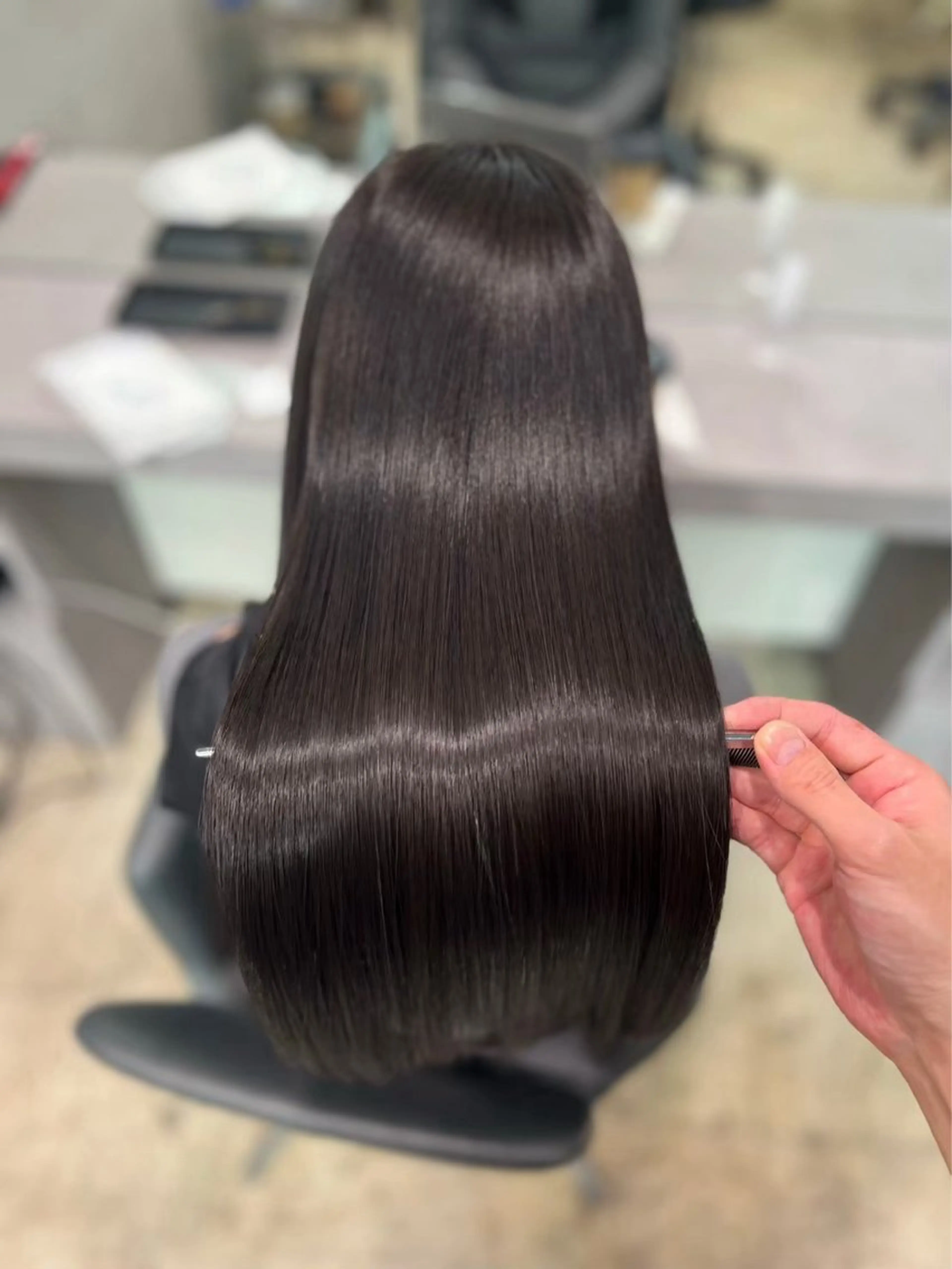 ロング 【ヤバ髪から美髪へ】 縮毛矯正特化アチワのヘアスタイル