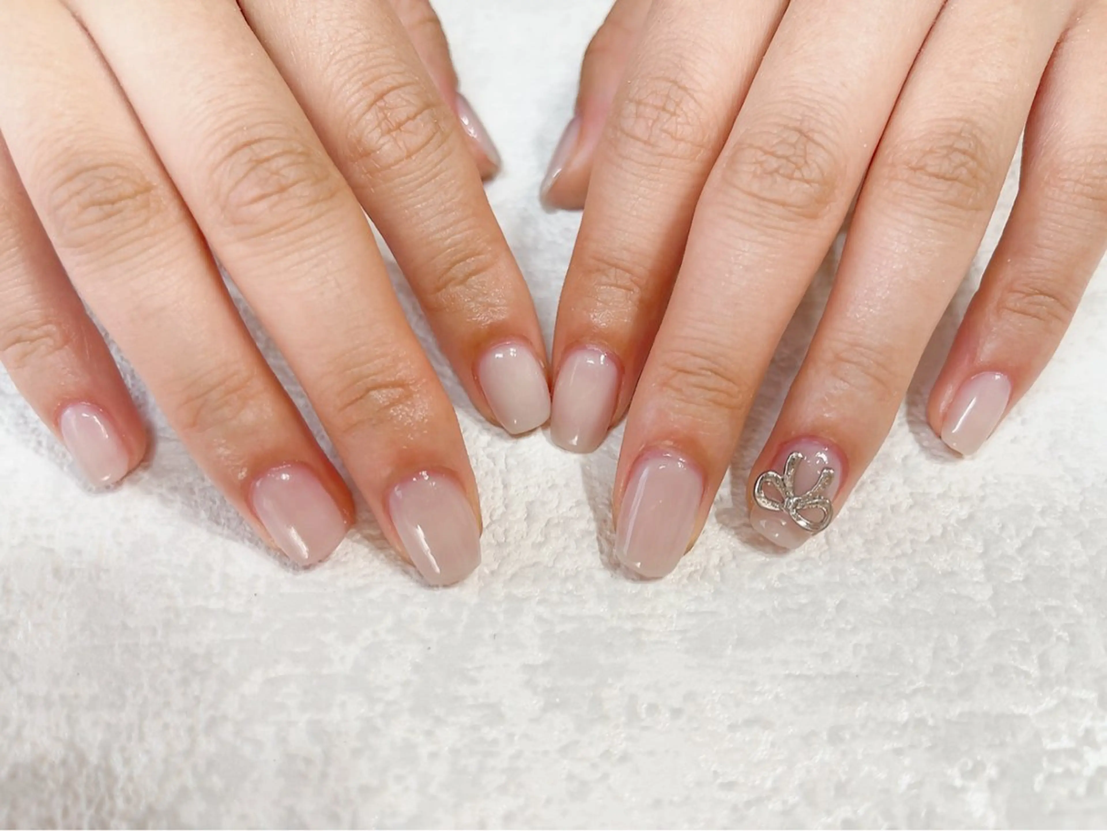 ネイル ジェルネイル メンズネイル ワンカラーネイル パラジェル リボン kikinail 溝の口のネイルデザイン