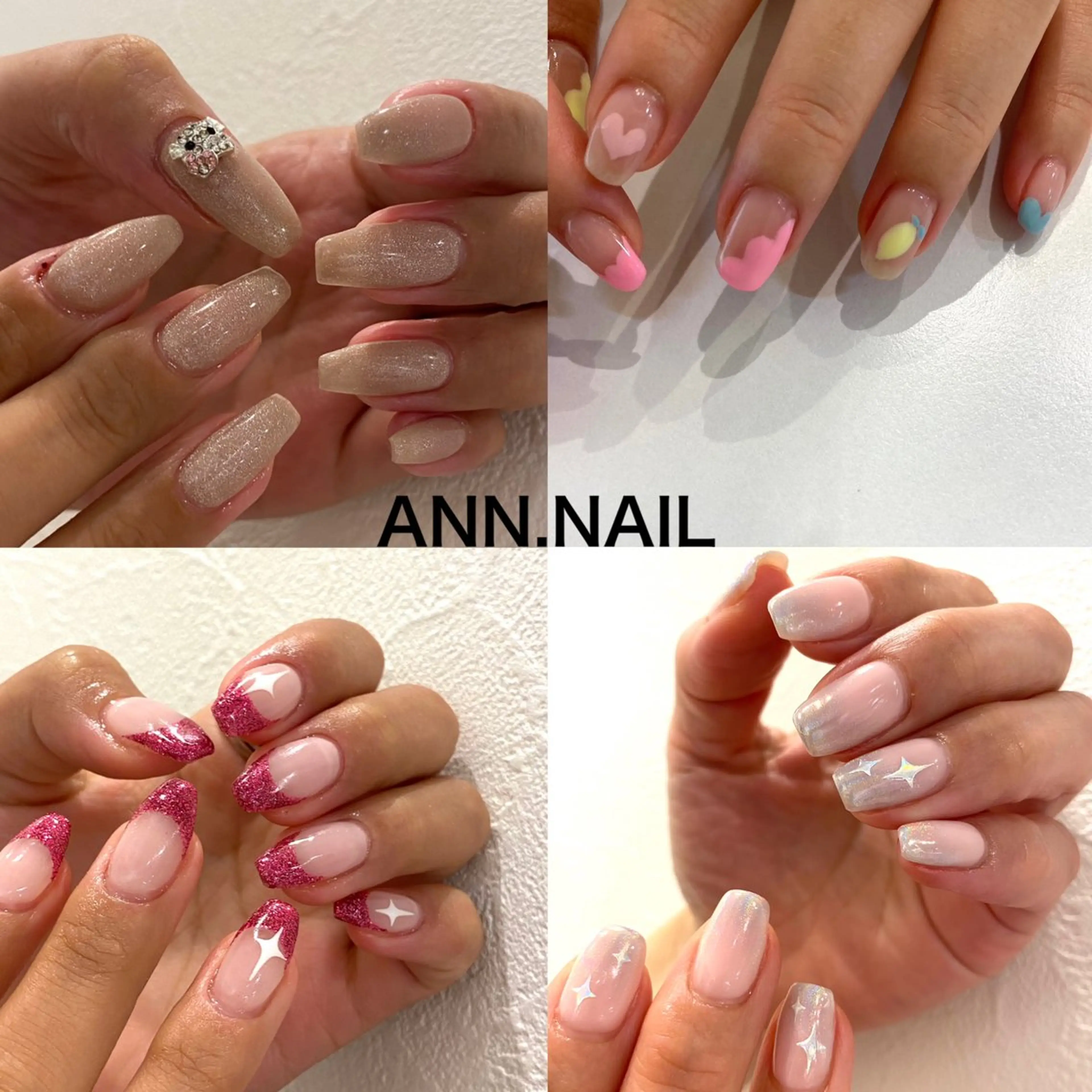 ネイル アートネイル 夏ネイル ハンドネイル Ann nailのネイルデザイン