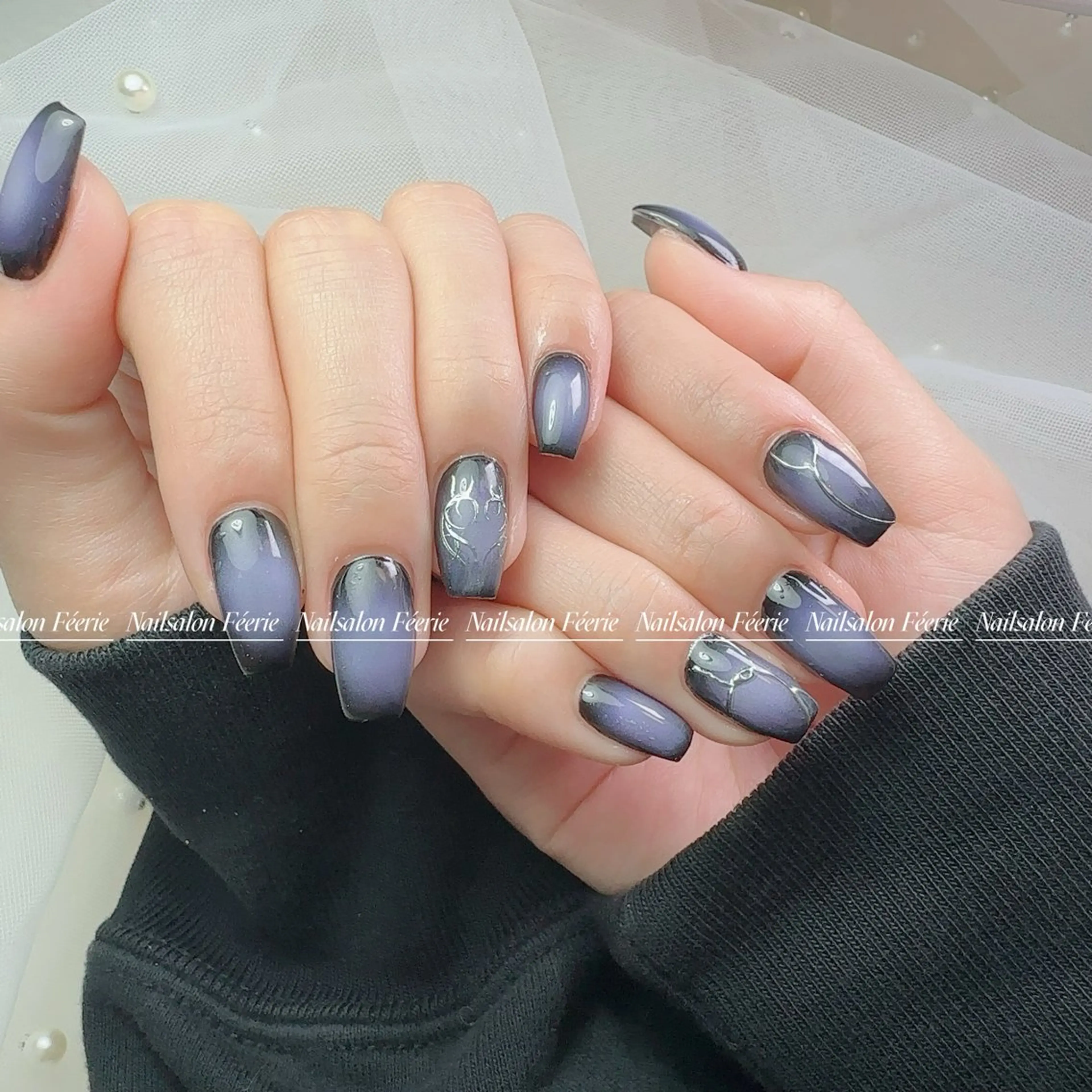 ネイル 成人式 長さ出し フットネイル フレンチネイル ジェルネイル ハンドネイル ハンドケア nail salon Feerieのネイルデザイン