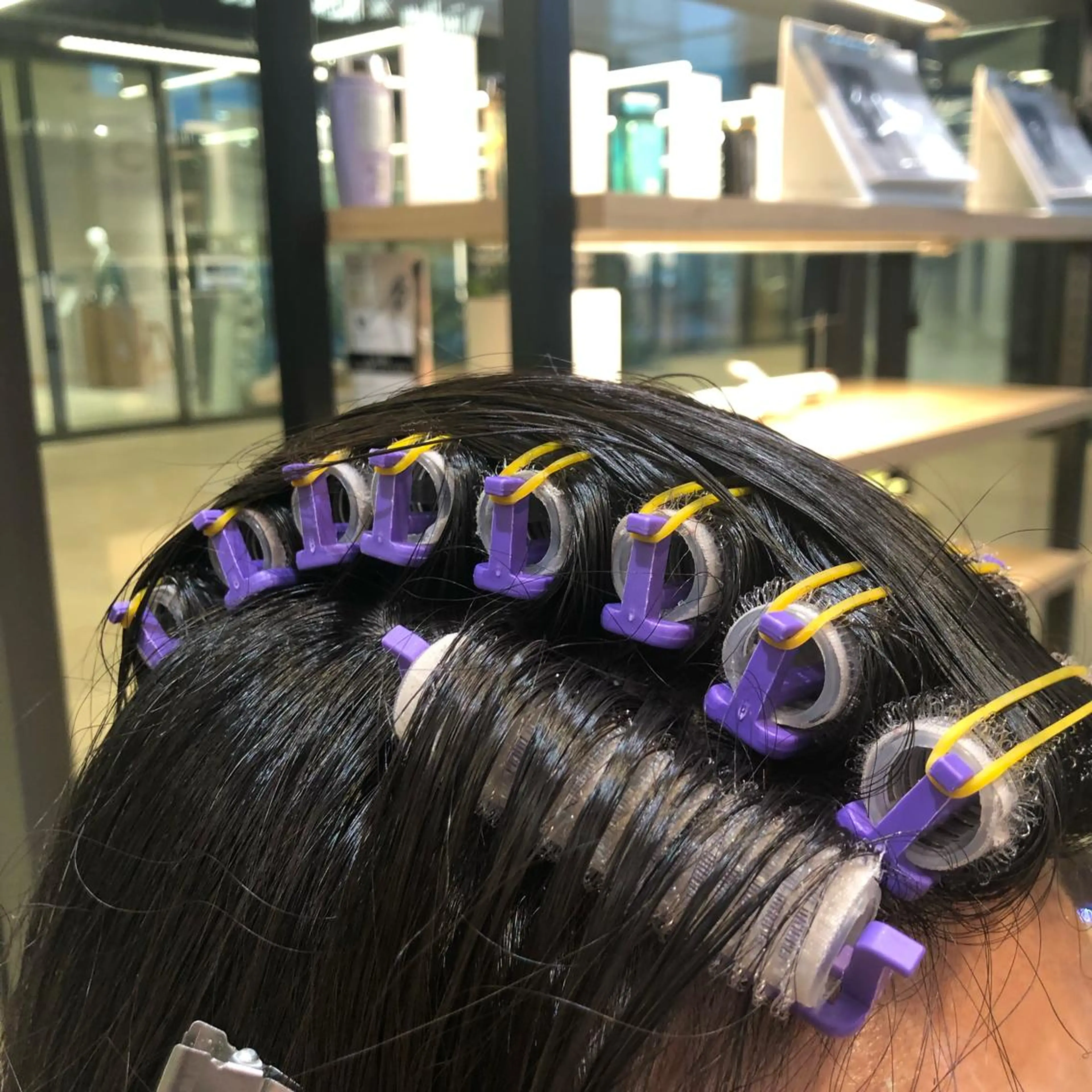 ミディアム カラー パーマ ヘアアレンジ ミディアムパーマ 韓国風ヘア 根元パーマ 落合　眺 (オチアイ　ノゾミ)のヘアスタイル