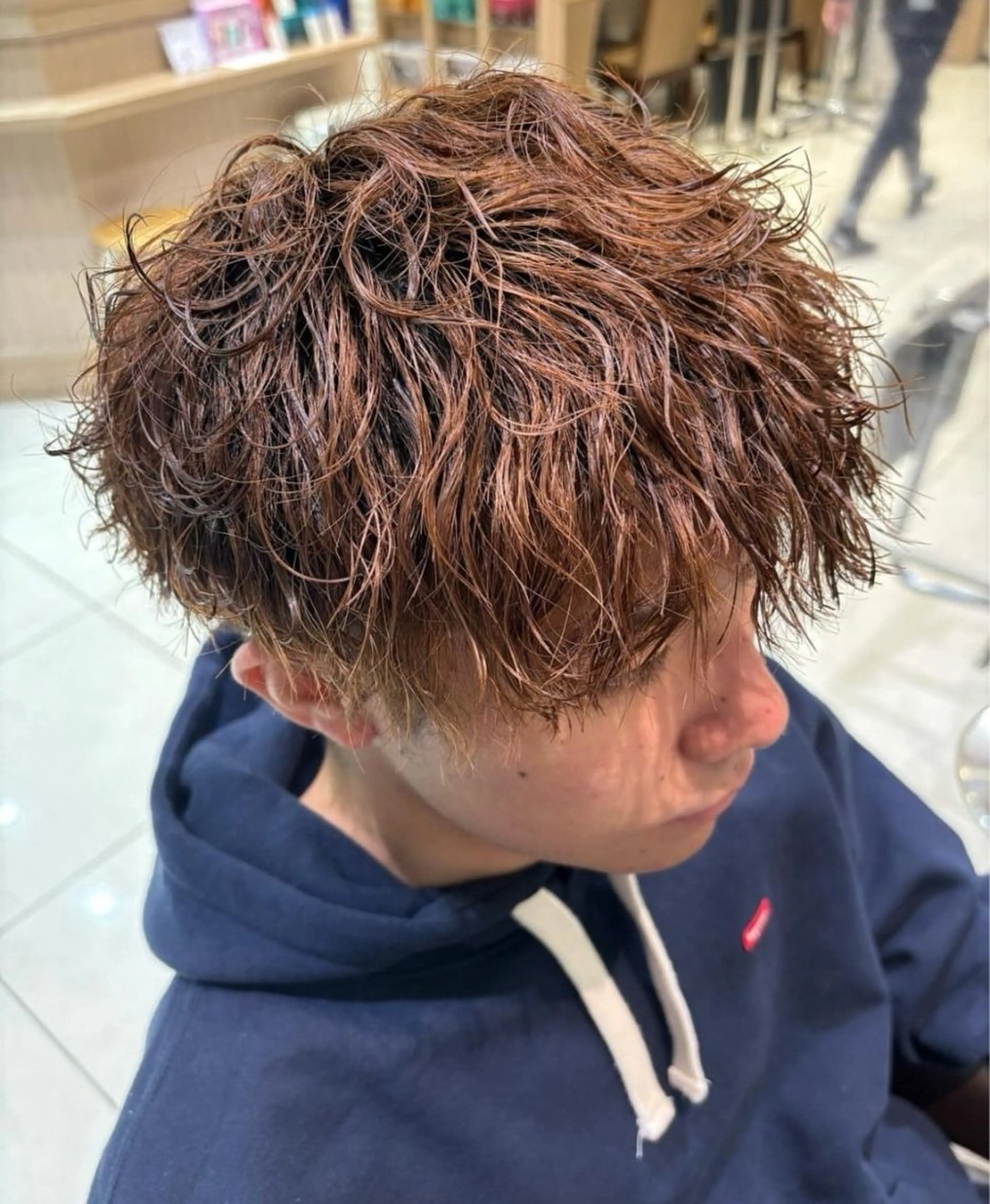 ショート カラー パーマ メンズ SENA 再現性 パーマと縮毛矯正のヘアスタイル