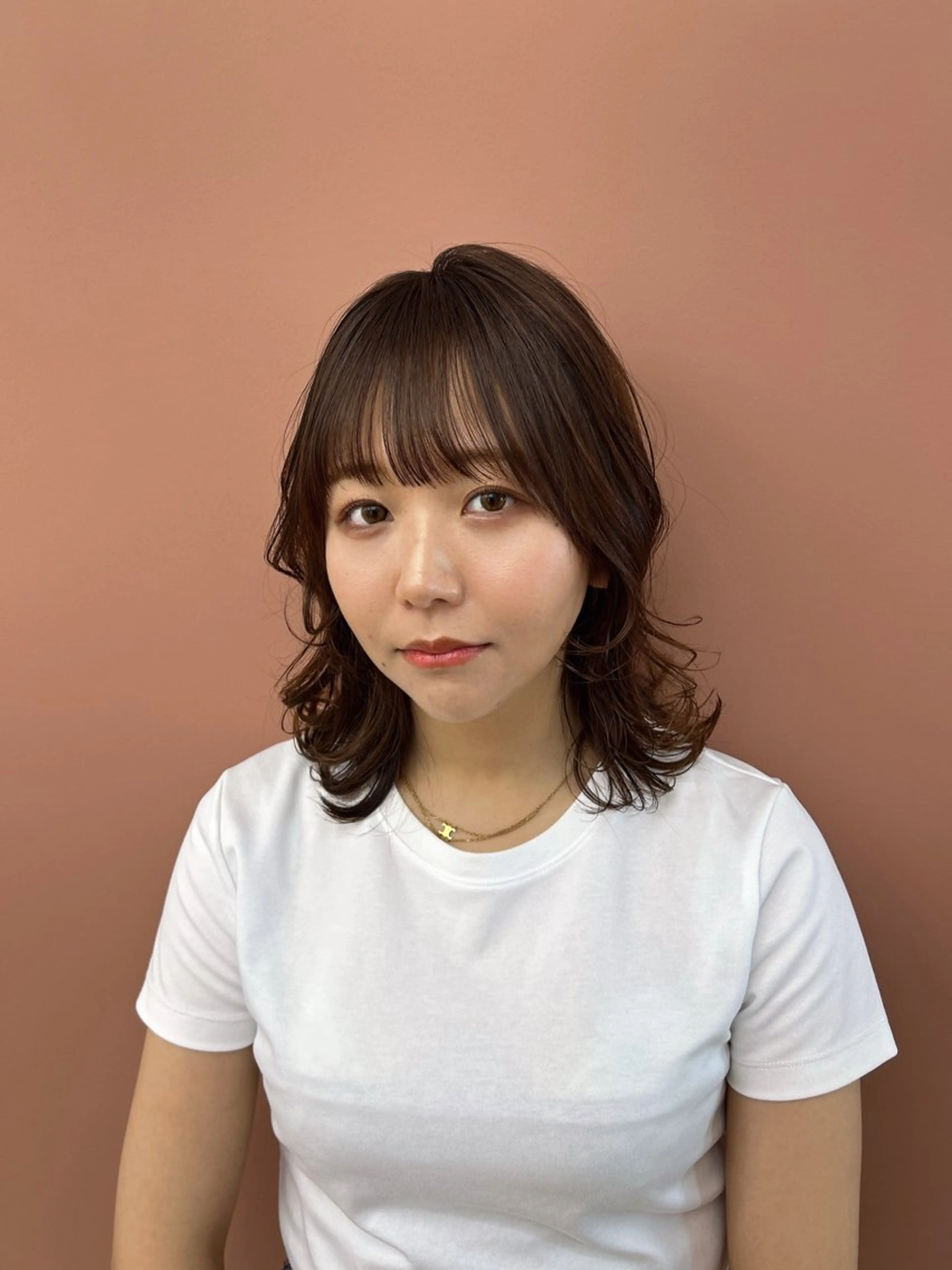 ミディアム カット ヘアカラー トリートメント 佐合 梨花 / ｅａｕ〈オー〉のヘアスタイル