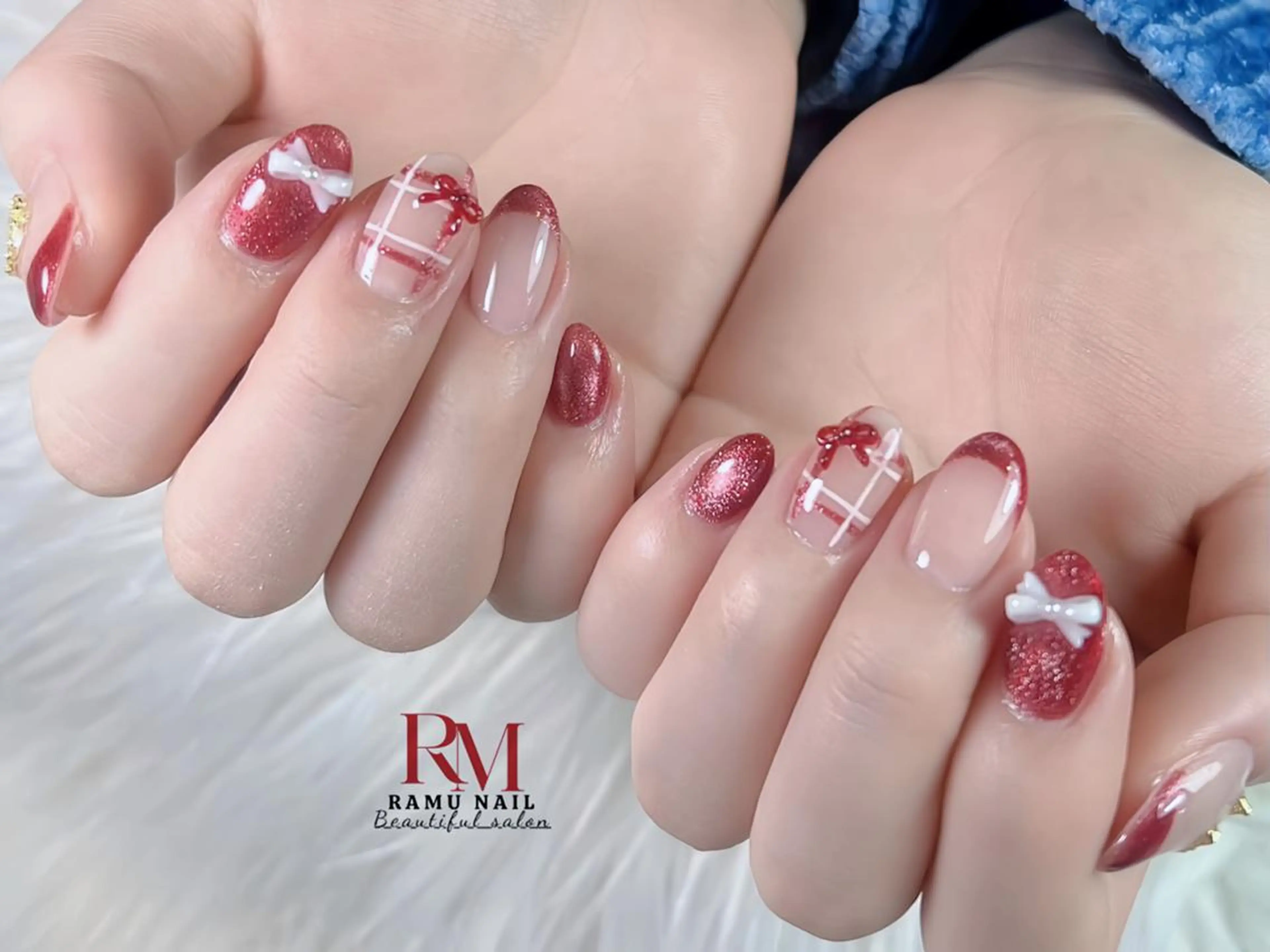 ネイル チークネイル フレンチネイル グラデーション マグネットネイル ネイルチップ ハンドネイル RAMU_Nail 池袋店のネイルデザイン