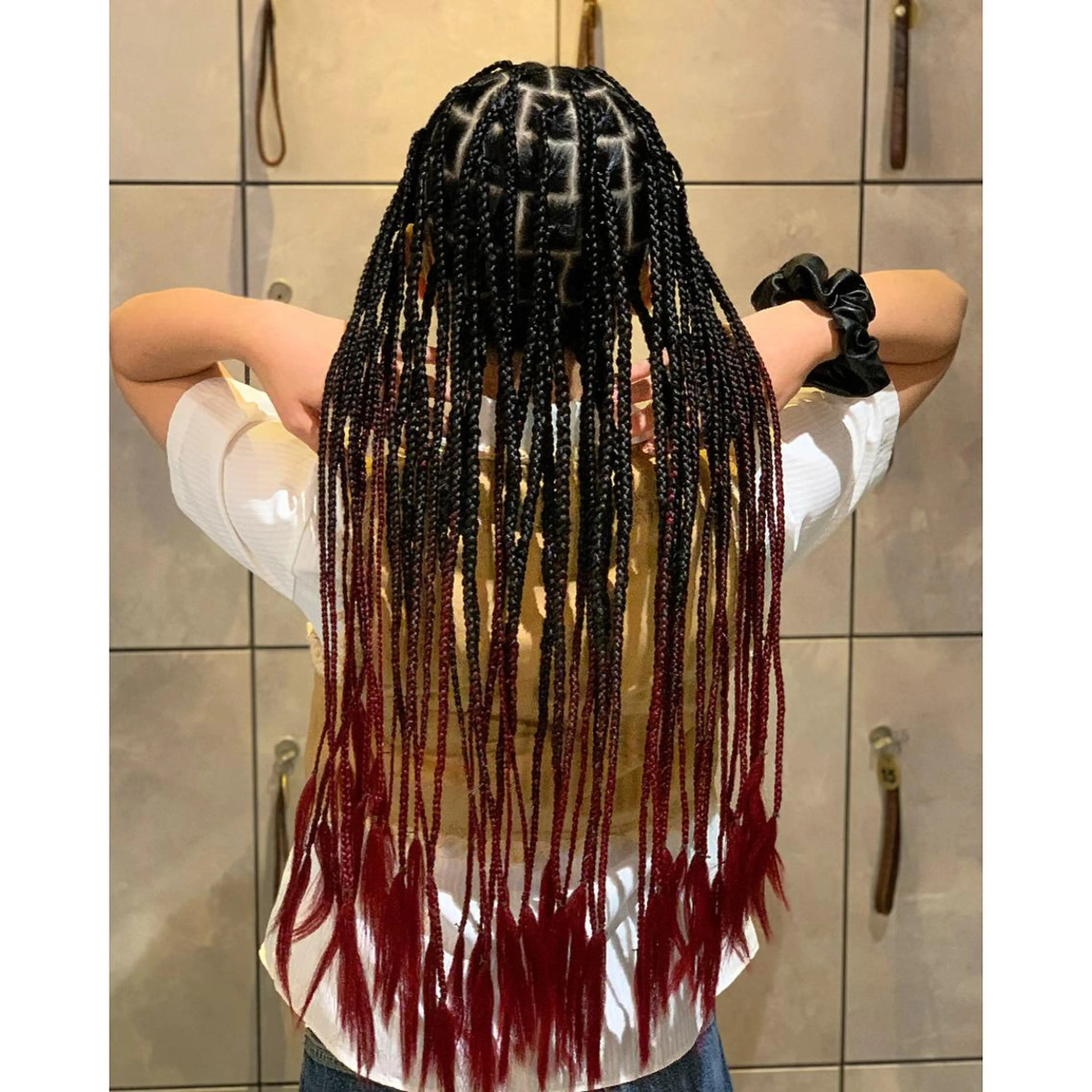 ロング カラー パーマ ヘアアレンジ メンズ キッズ 子どものヘアアレンジ その他 BRAIDS💎愛子 大人ハイライト💎のヘアスタイル