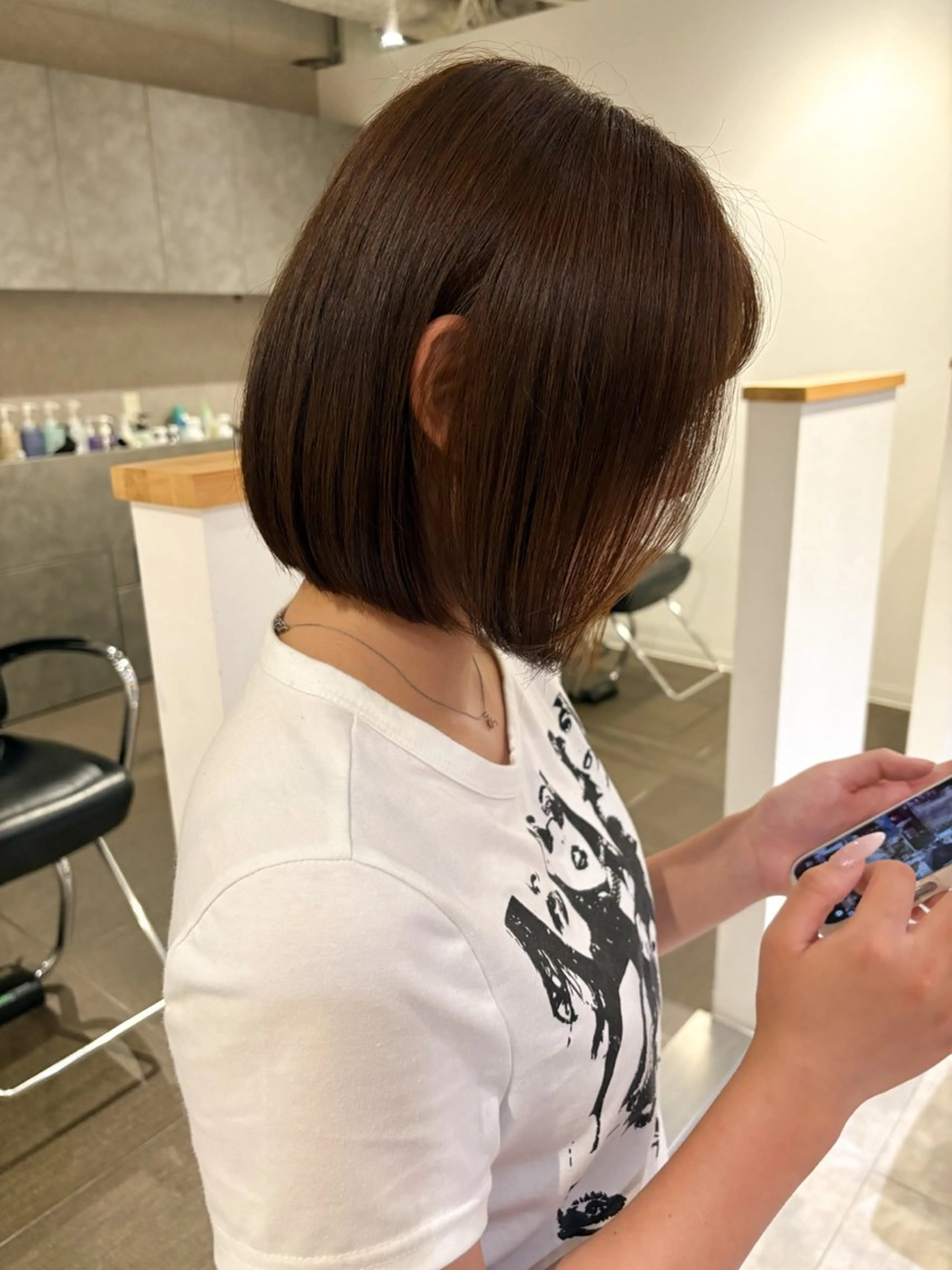 ミディアム カラー ブリーチカラー はりんのヘアスタイル